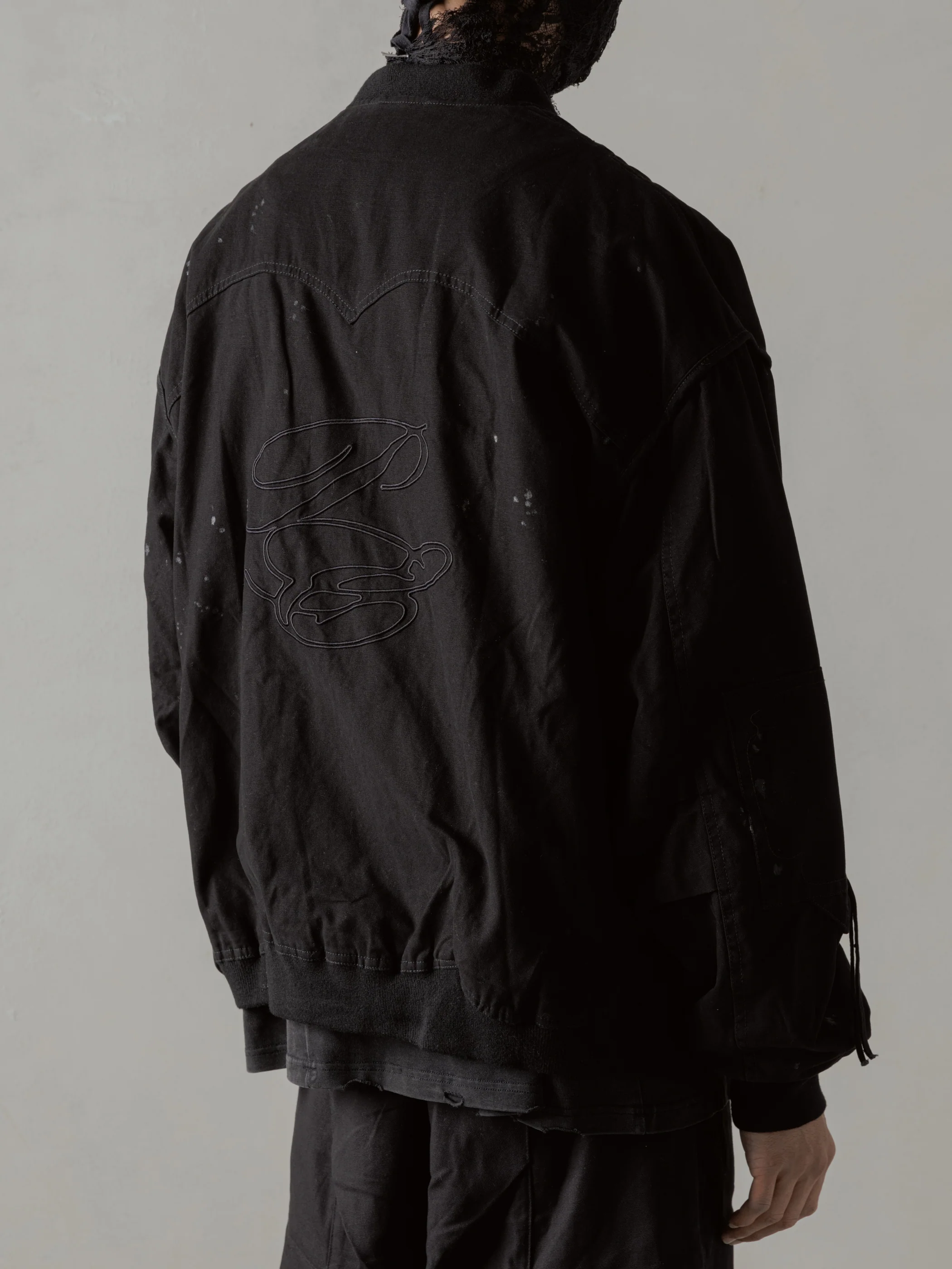 24FW｜Parachute Cargo Bomber (Black) - Image 3