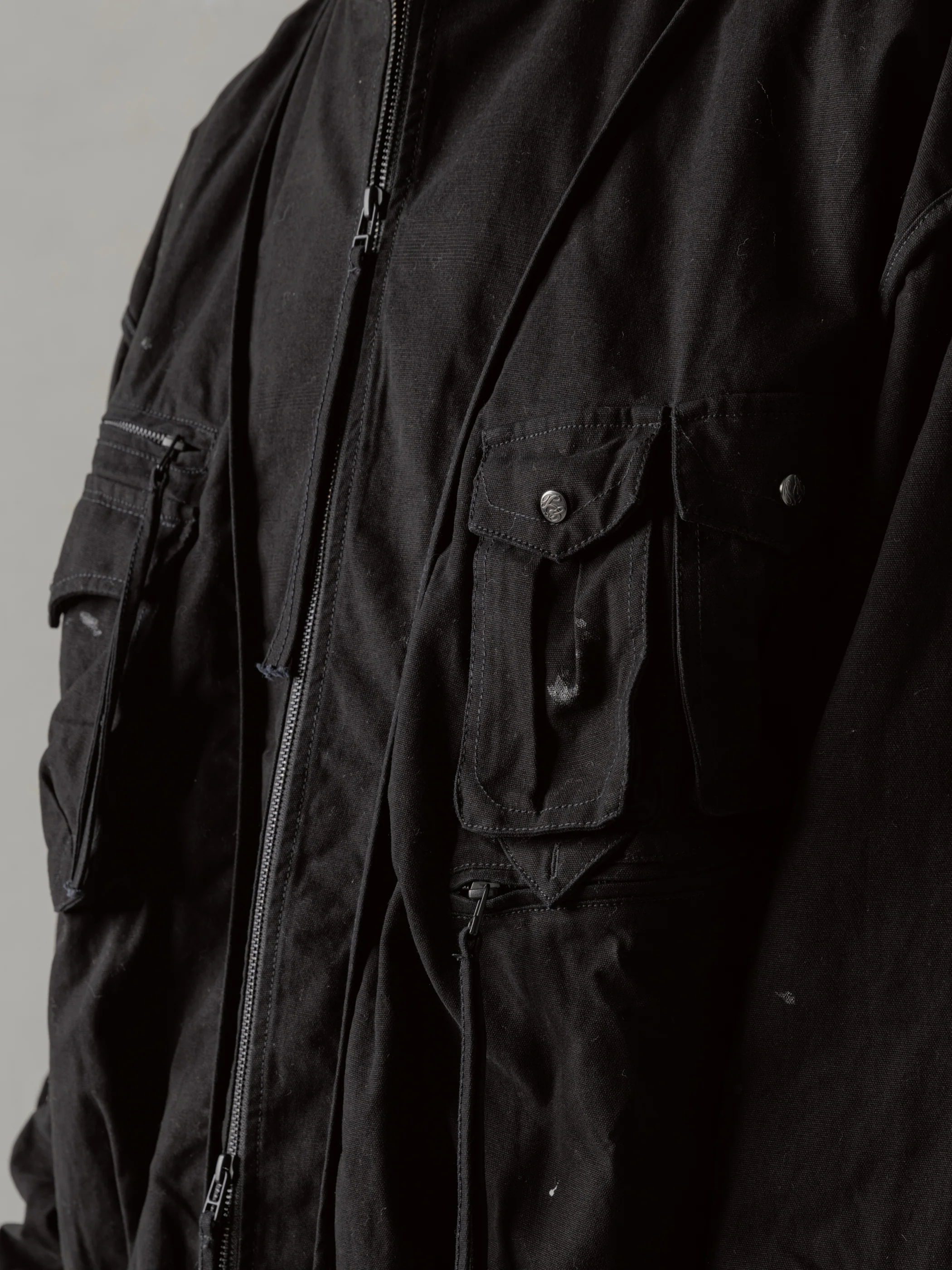 24FW｜Parachute Cargo Bomber (Black) - Image 7