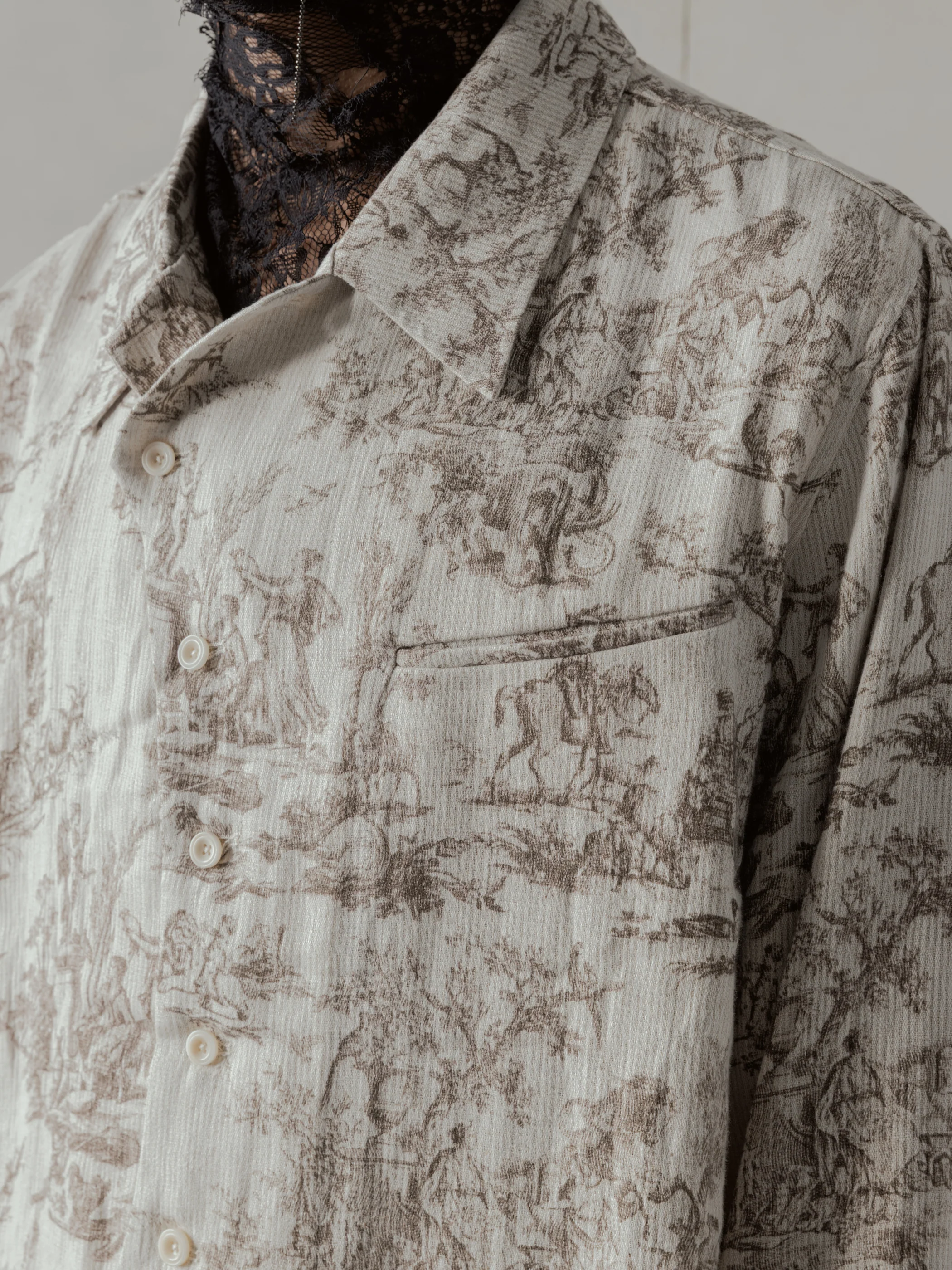 24FW｜Seasonal Print LS (Beige) - Image 5
