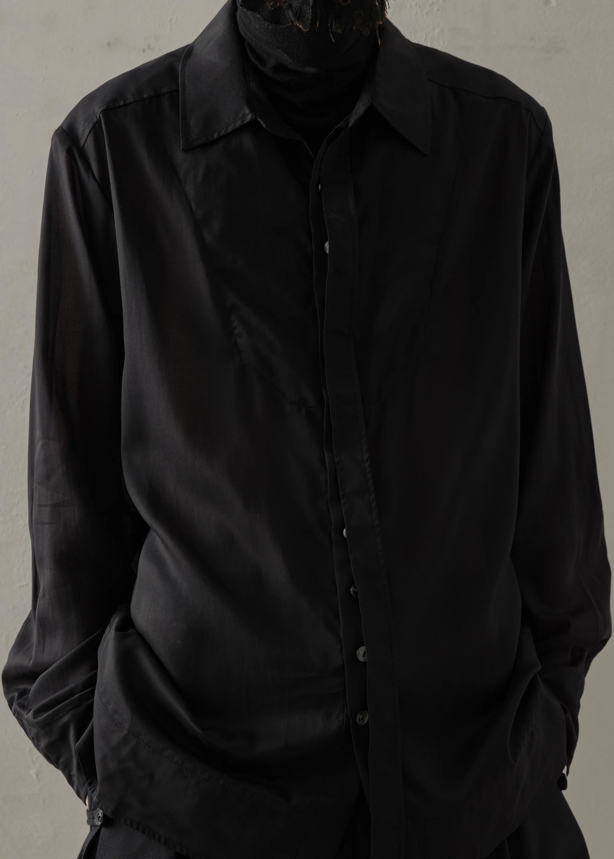 24SS|Translucent Tunic (Black) - Image 3