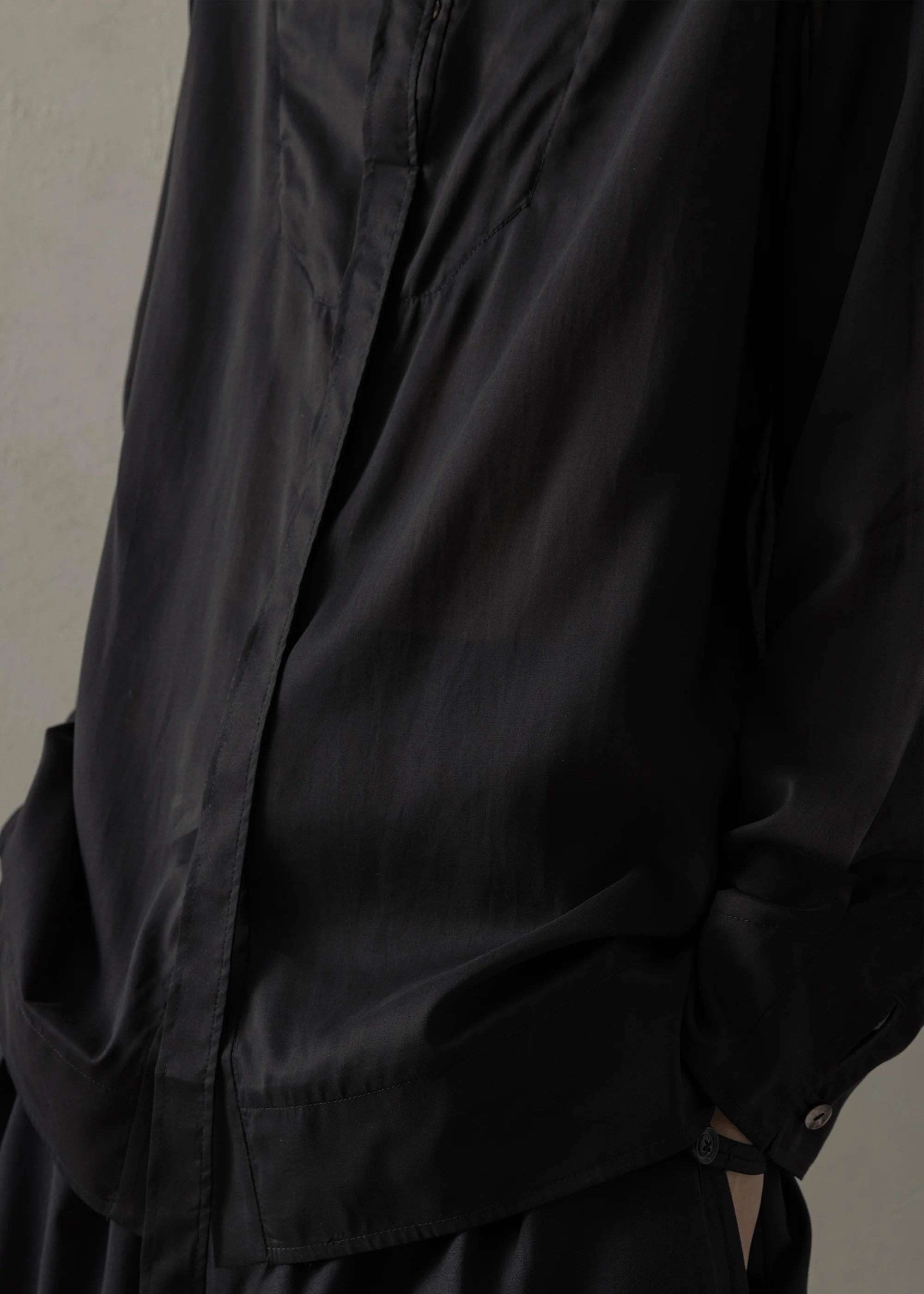 24SS|Translucent Tunic (Black) - Image 4
