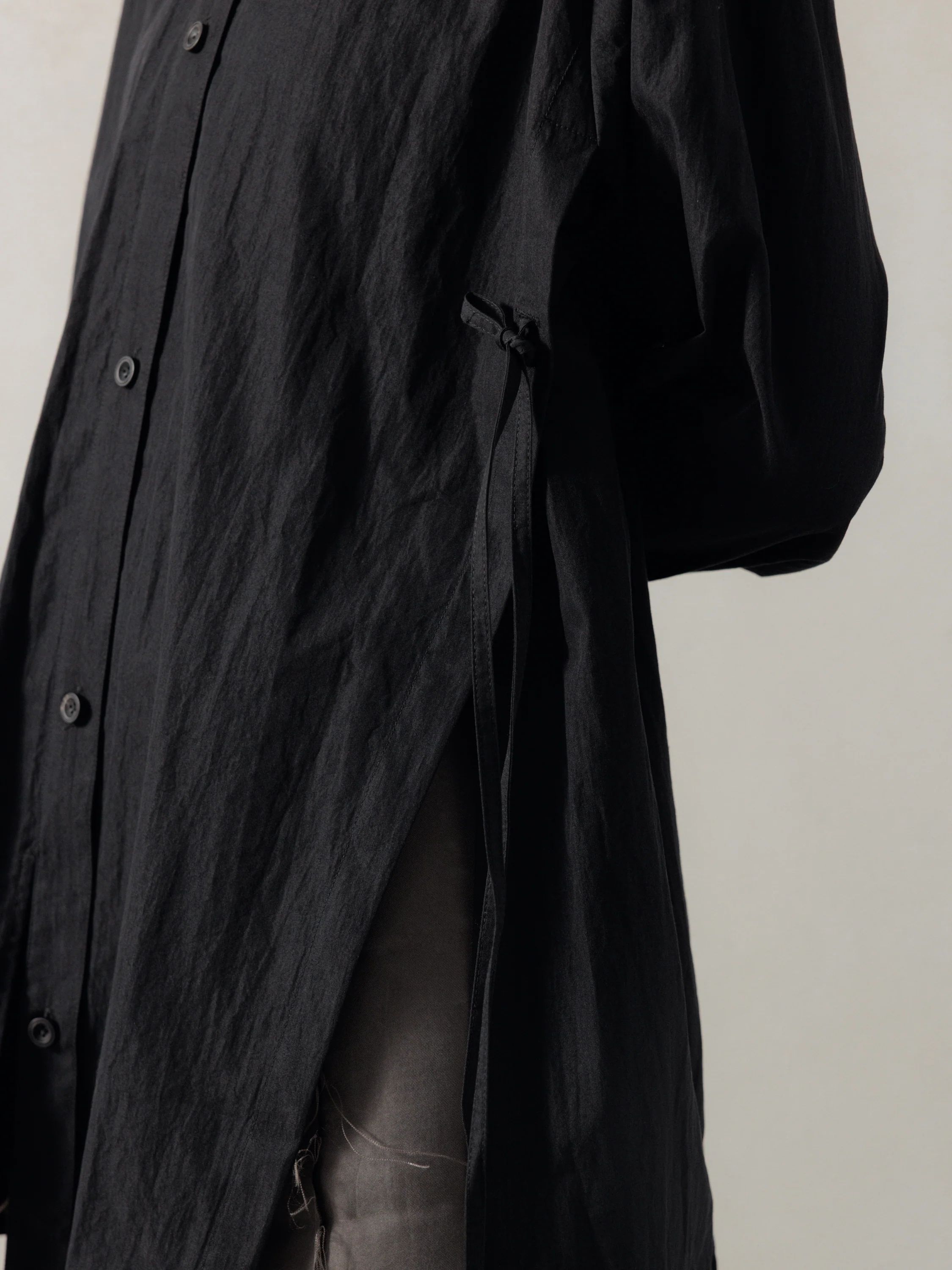 25FW WMS｜Drop Shoulder Shirt (Black) - Image 6