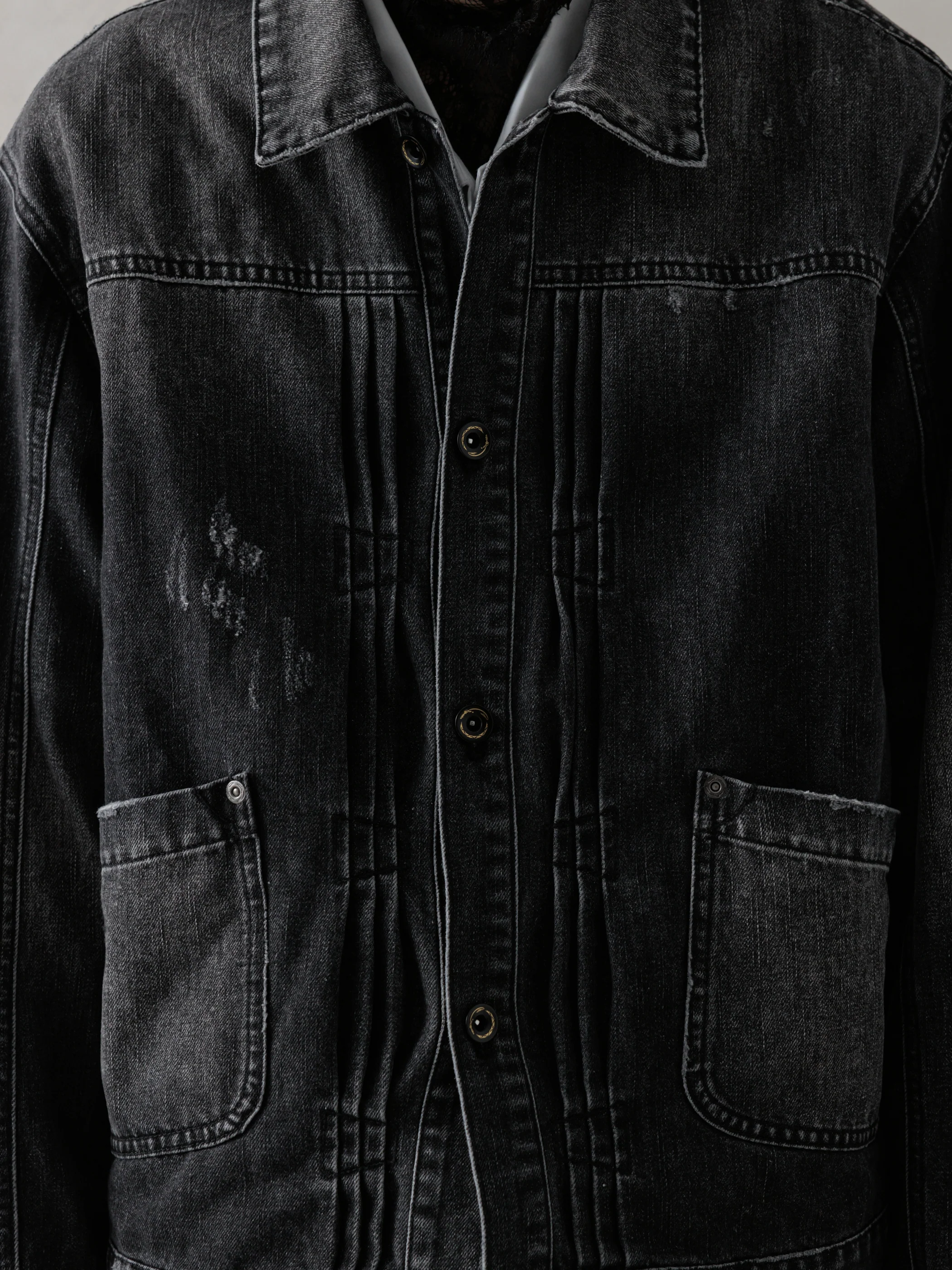 25SS｜Distressed Pleats Blouson - Image 5
