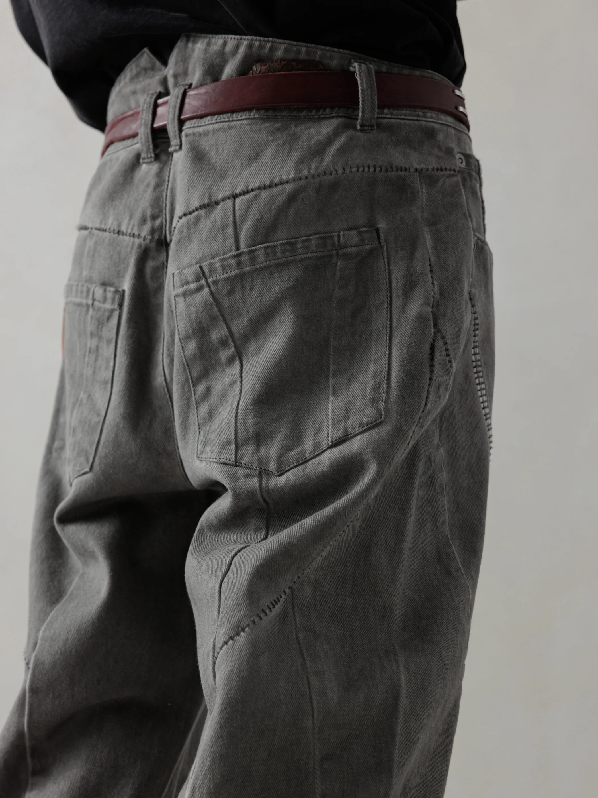 25SS｜E-cut Jeans (Cold Dyed Grey) - Image 4