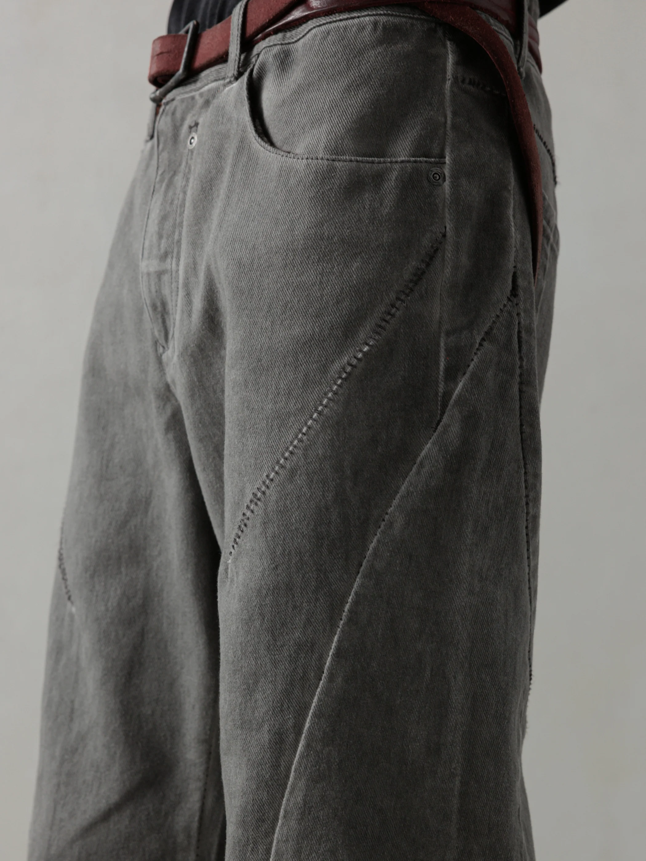 25SS｜E-cut Jeans (Cold Dyed Grey) - Image 5
