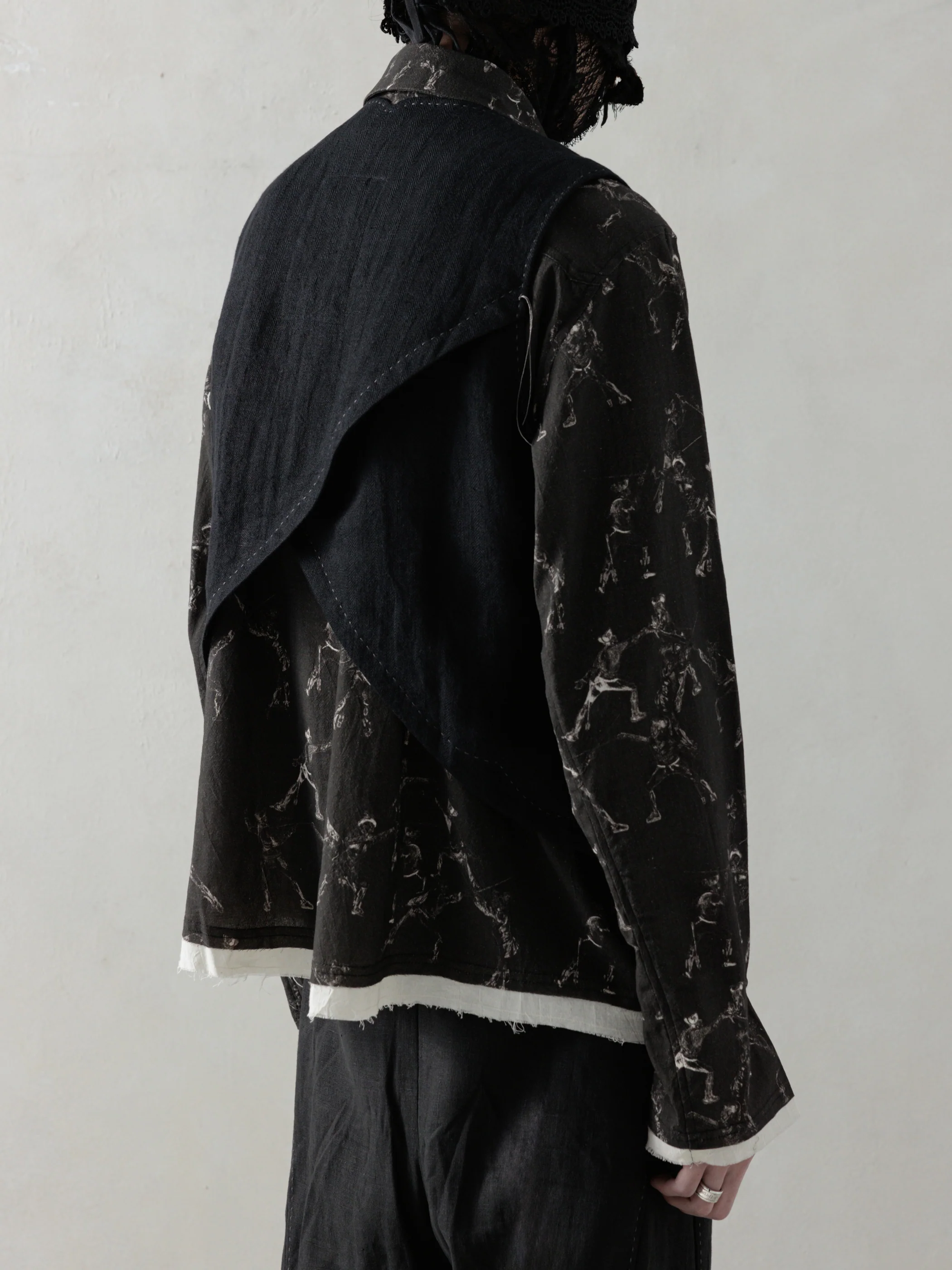 25SS｜E Double Breasted Waistcoat (Black) - Image 3