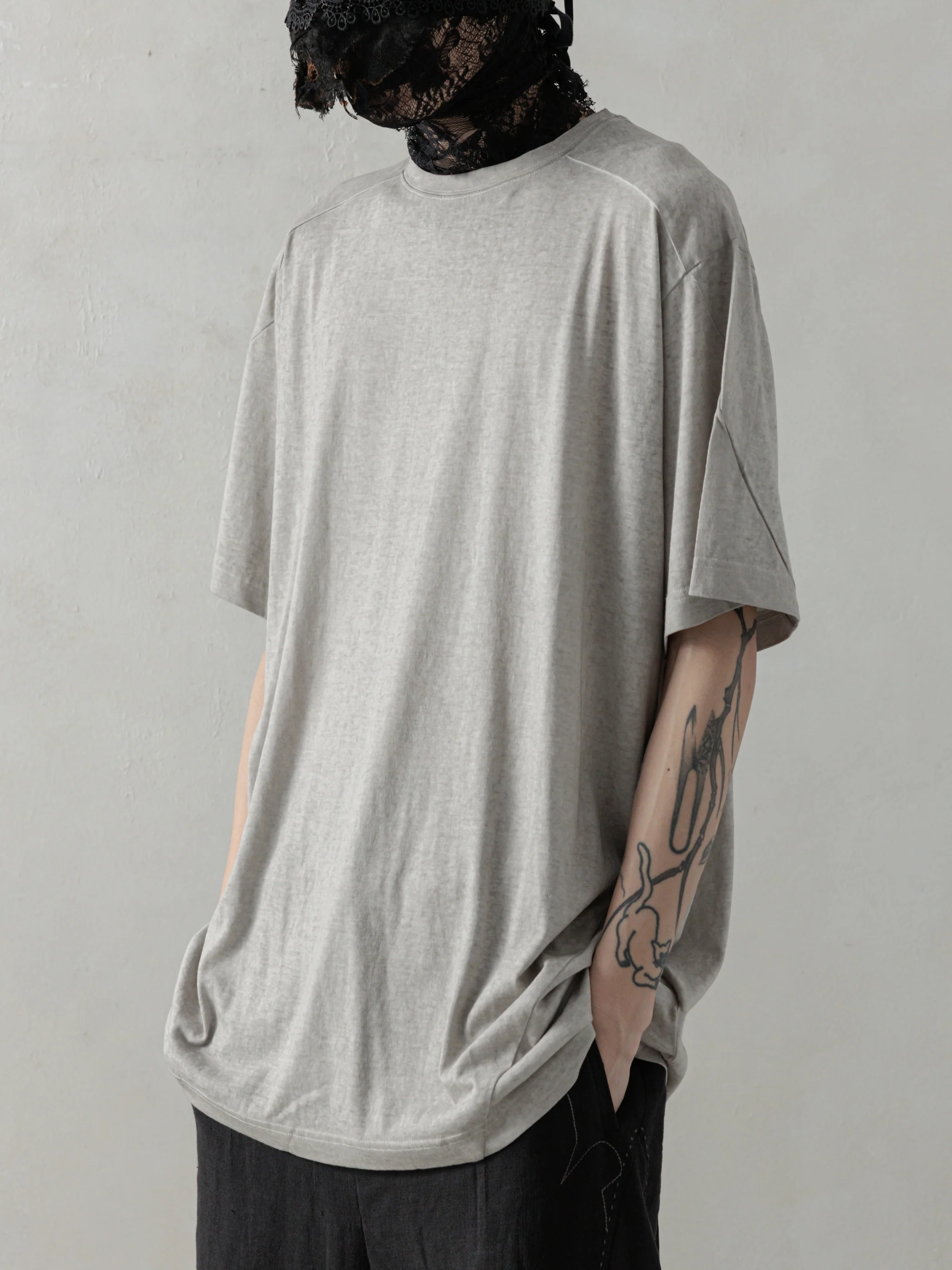 25SS｜Faded Tee (Cold Dyed Light Grey) - Image 2
