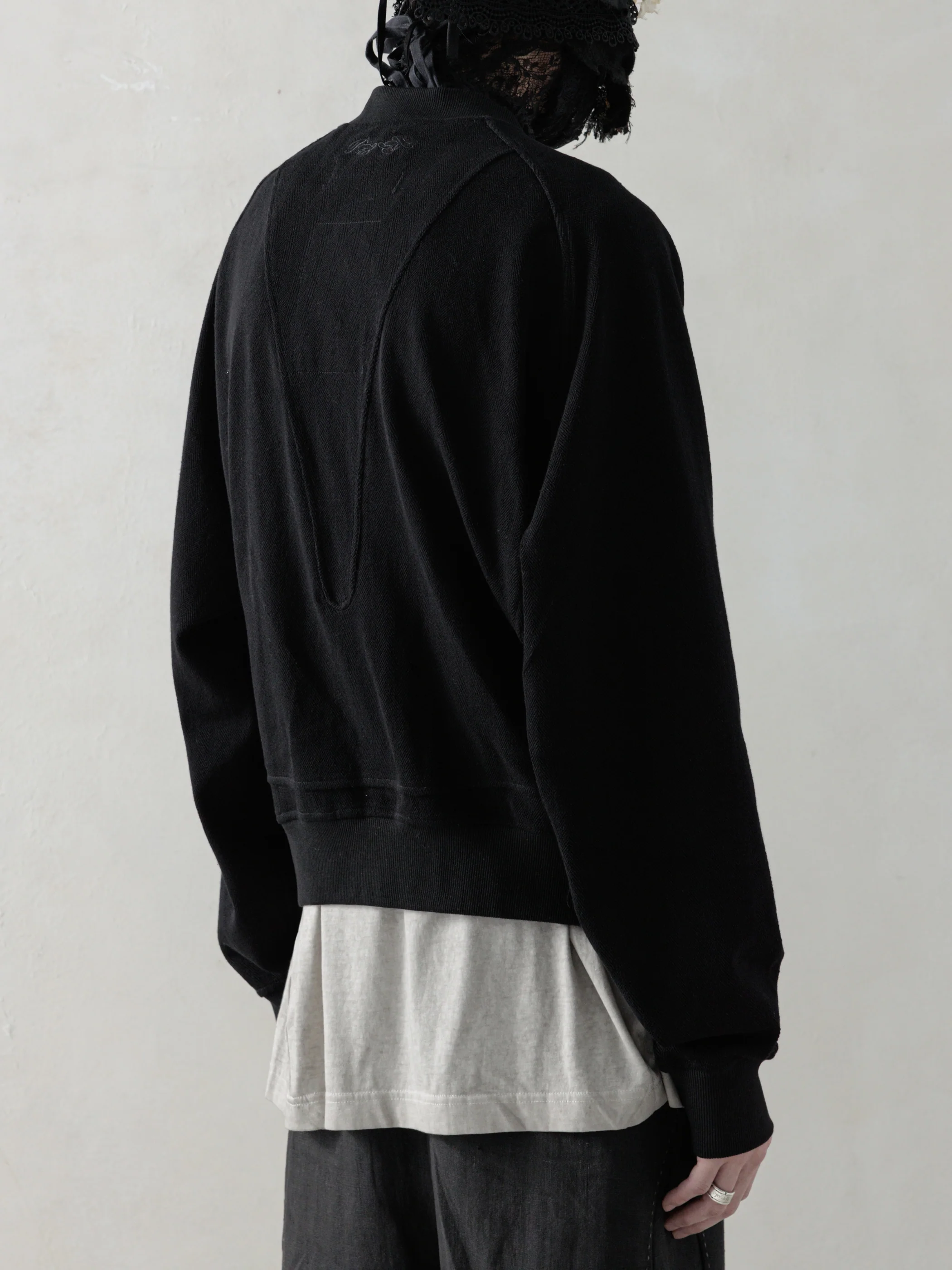 25SS｜Inverted Zip-up (Black) - Image 3