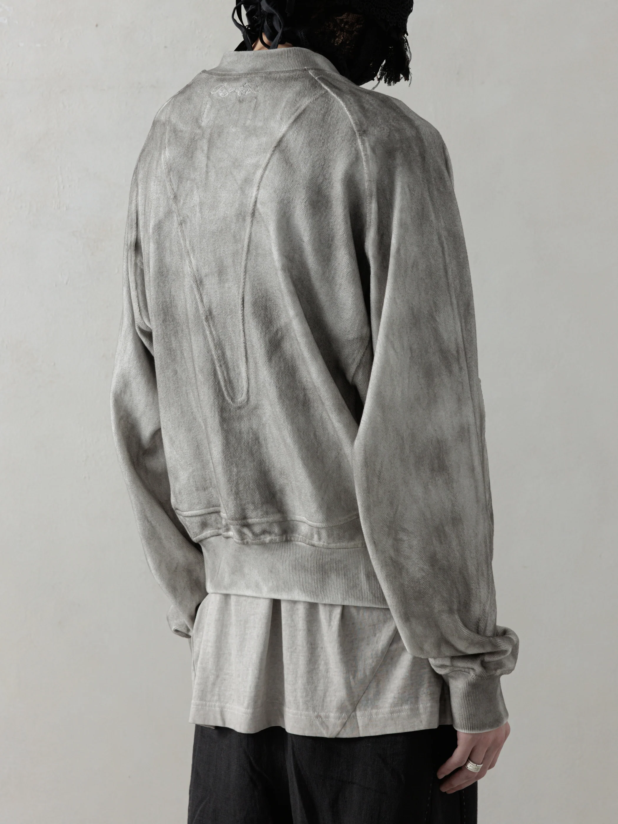 25SS｜Inverted Zip-up (Cold Dyed Grey) - Image 3