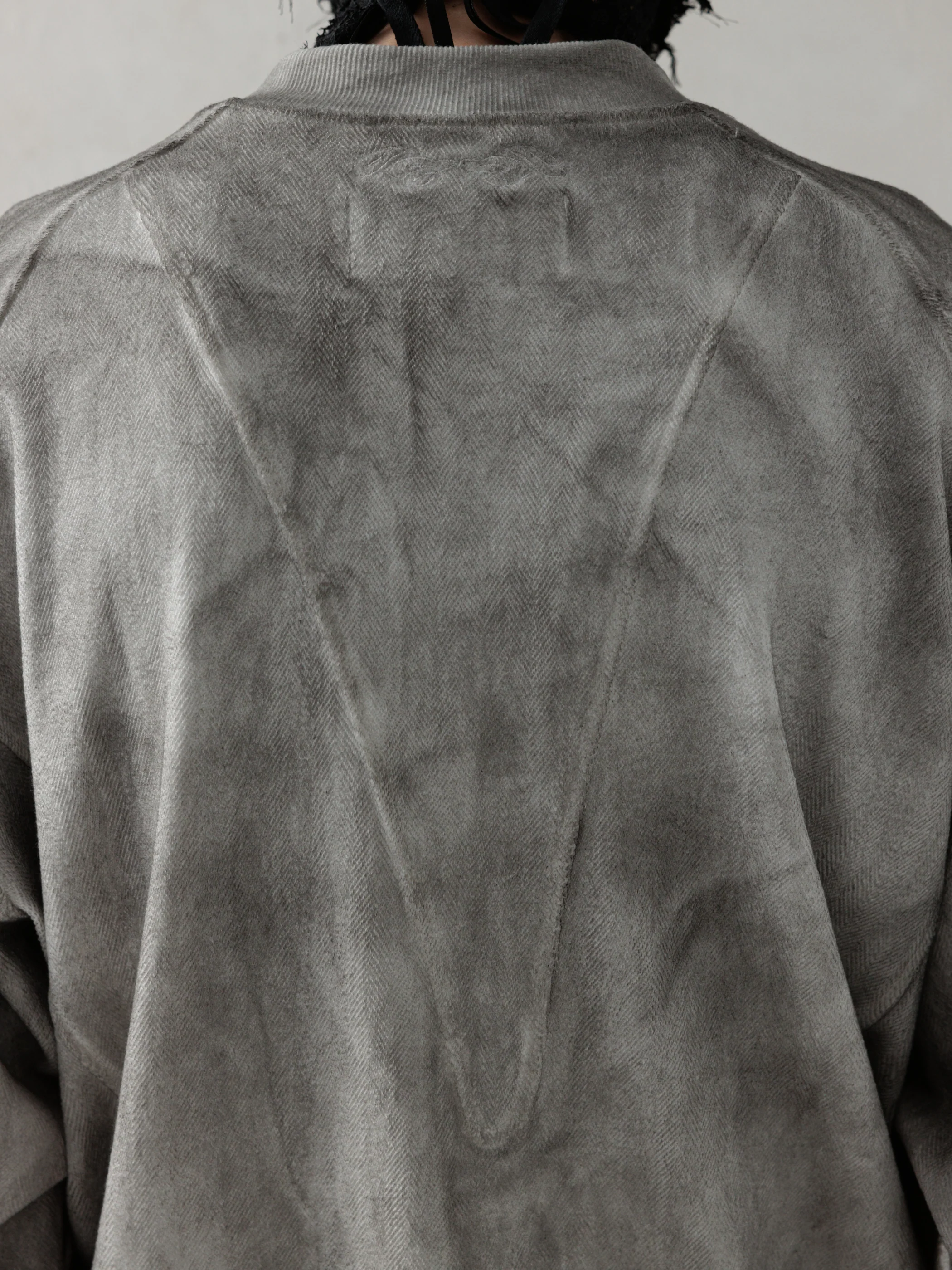 25SS｜Inverted Zip-up (Cold Dyed Grey) - Image 4