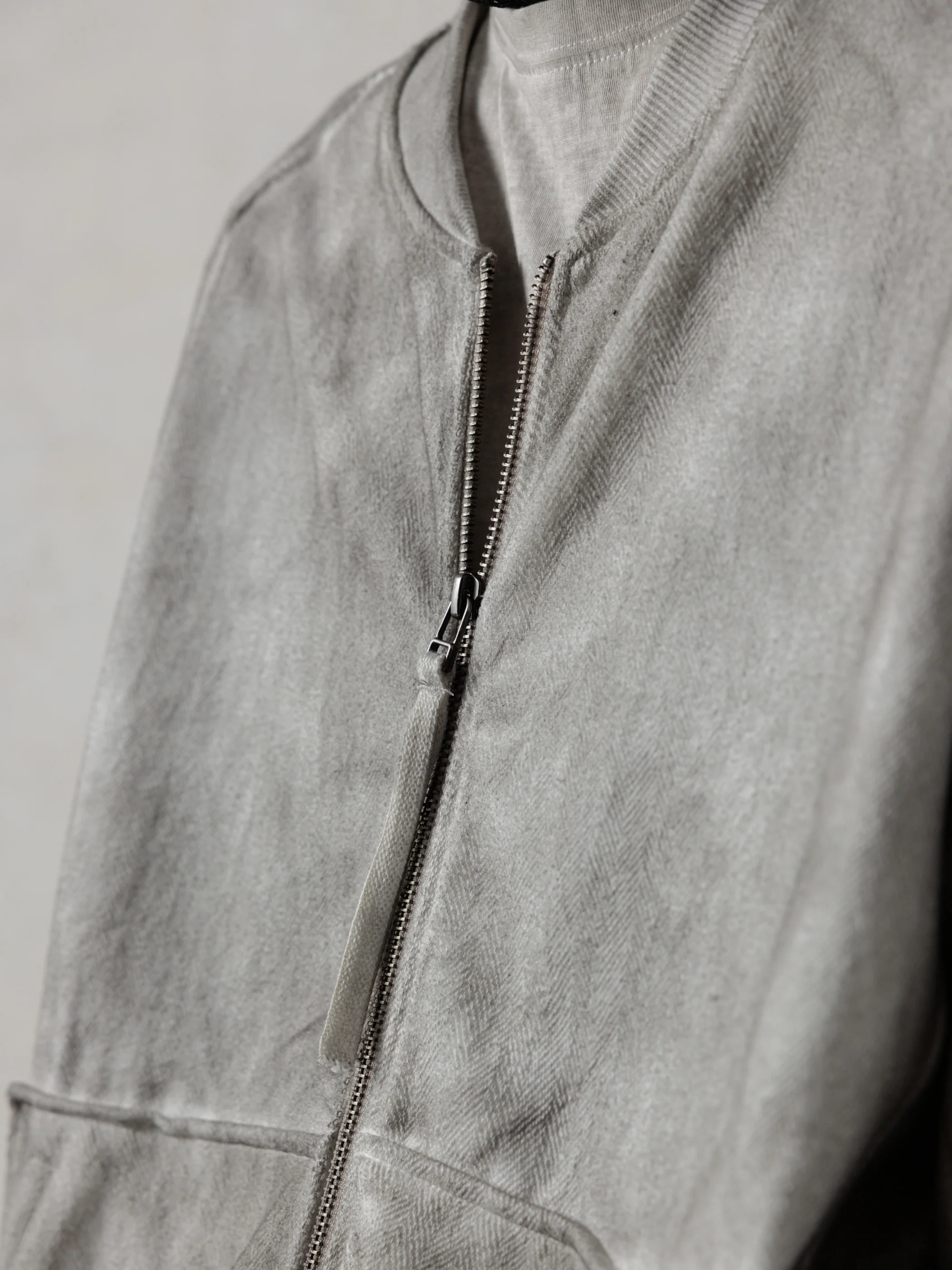 25SS｜Inverted Zip-up (Cold Dyed Grey) - Image 5