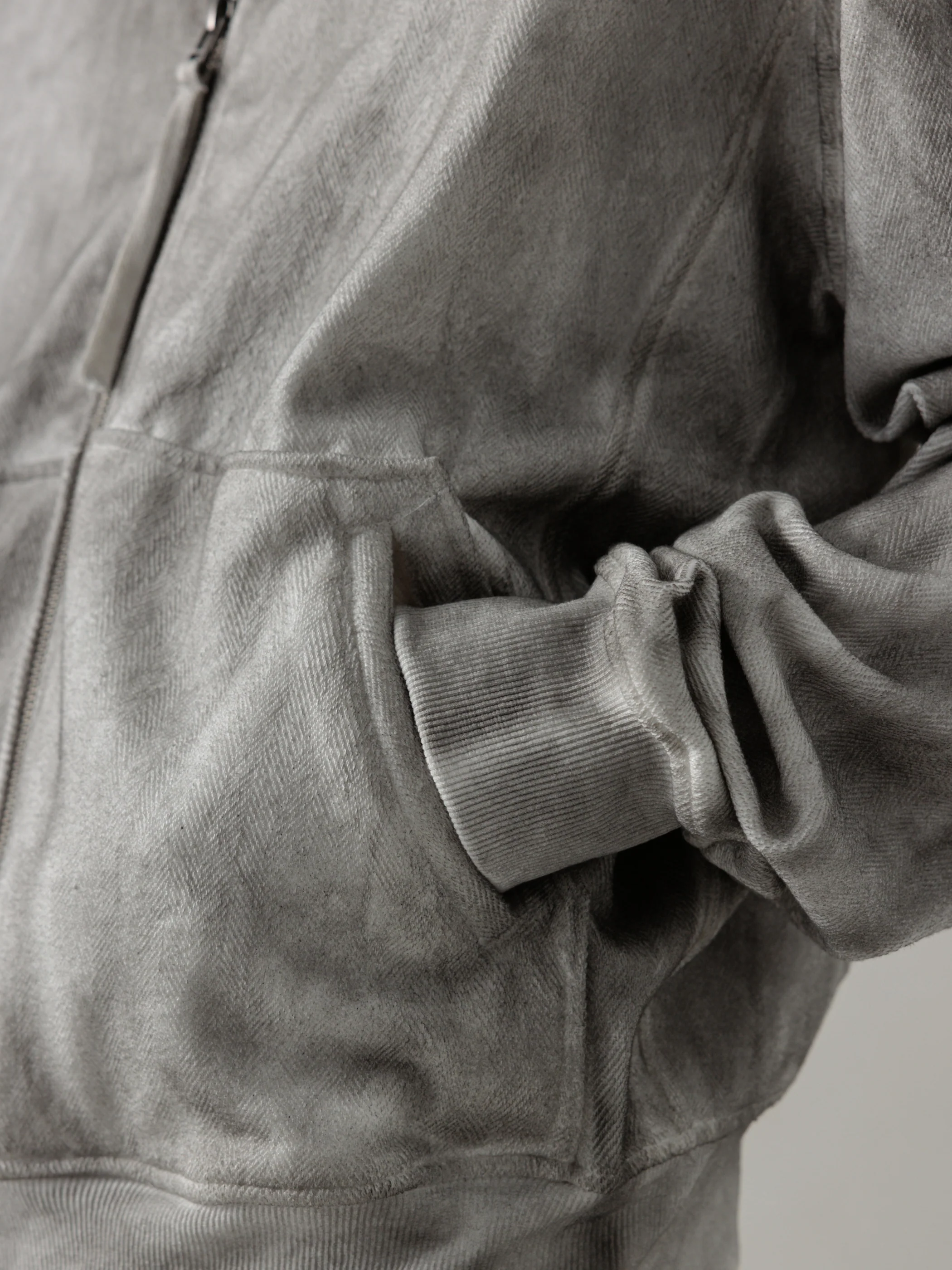 25SS｜Inverted Zip-up (Cold Dyed Grey) - Image 6