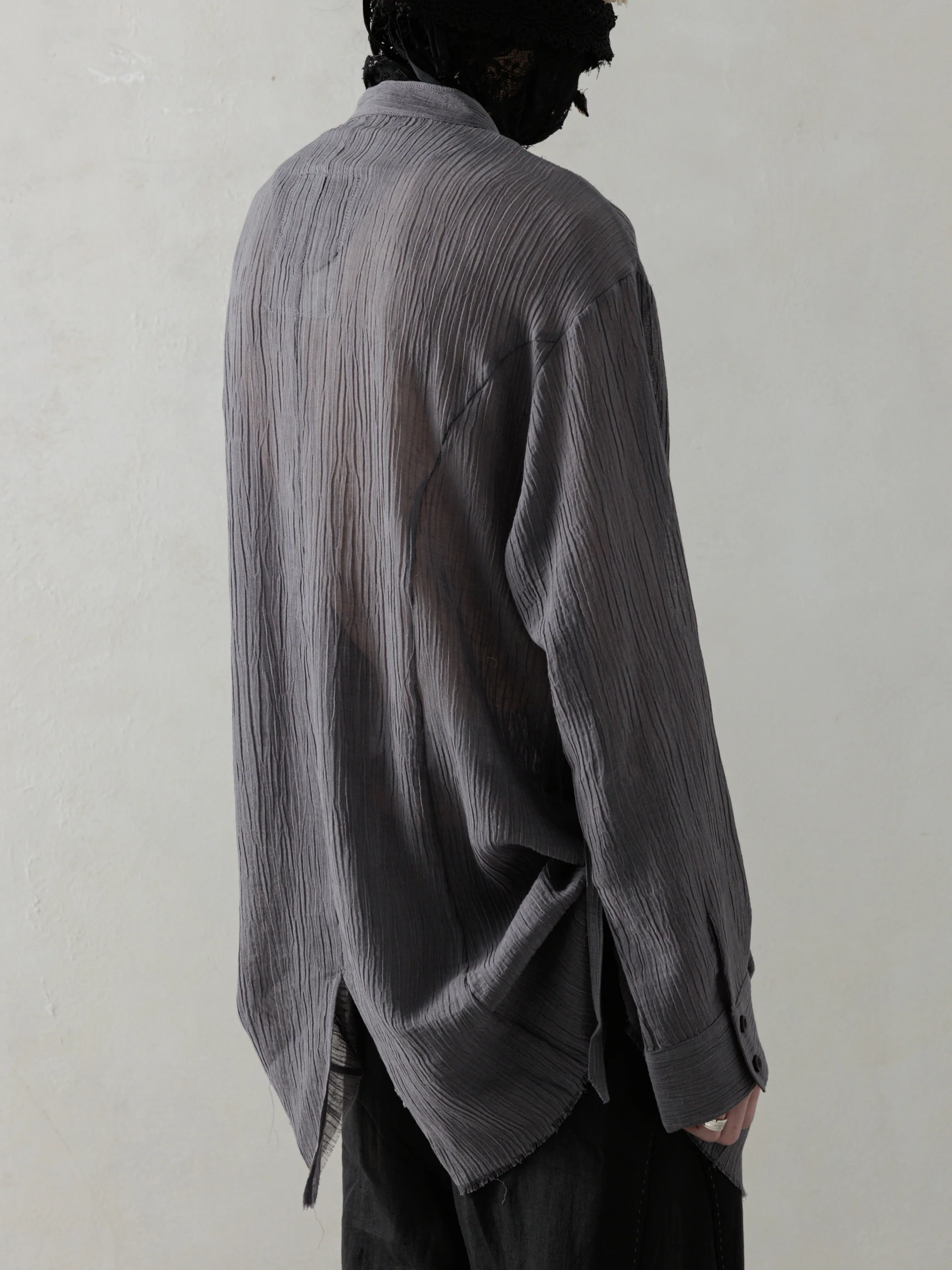 25SS｜Prick Stitch Tunic (Grey) - Image 3