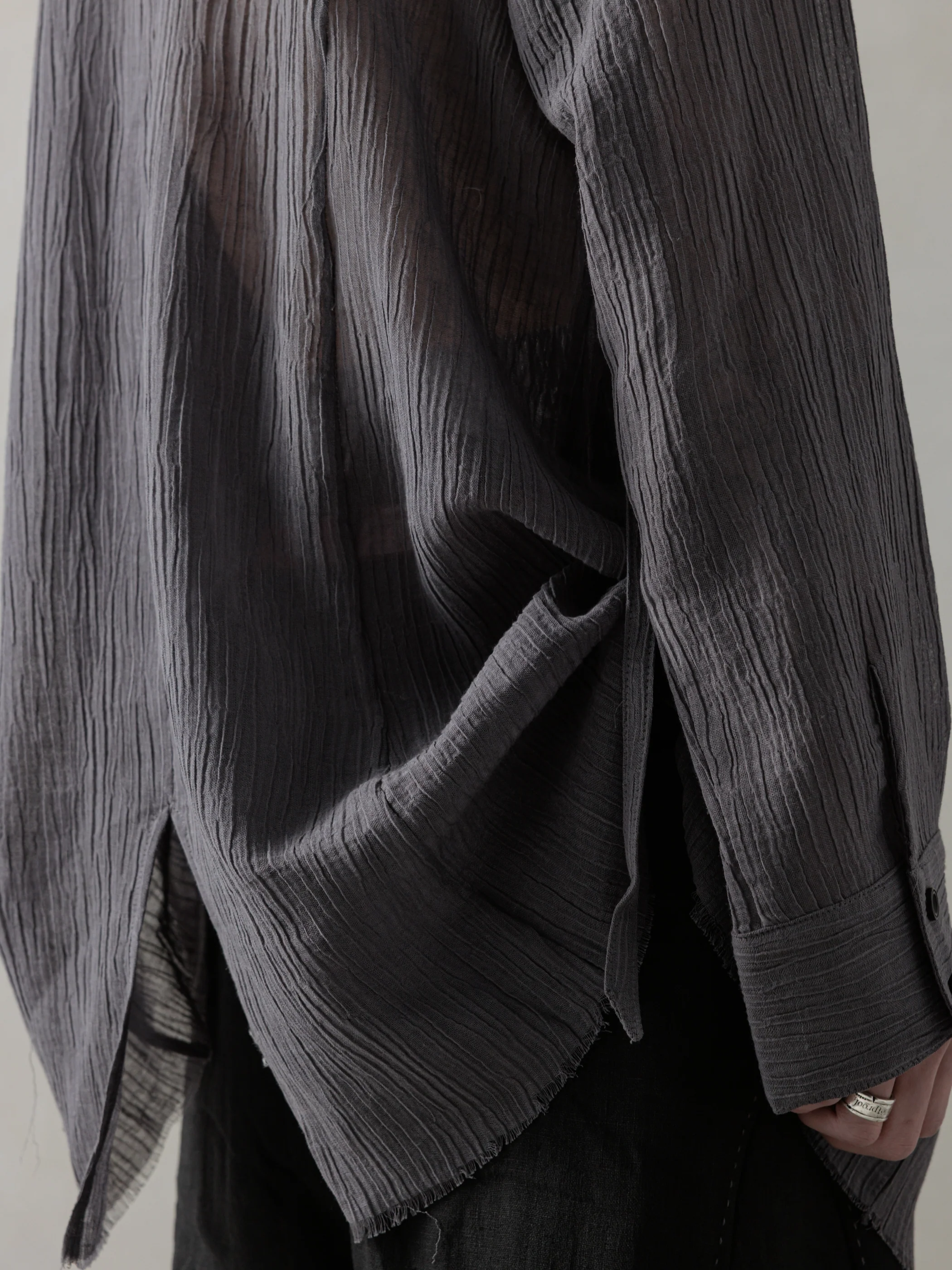 25SS｜Prick Stitch Tunic (Grey) - Image 4