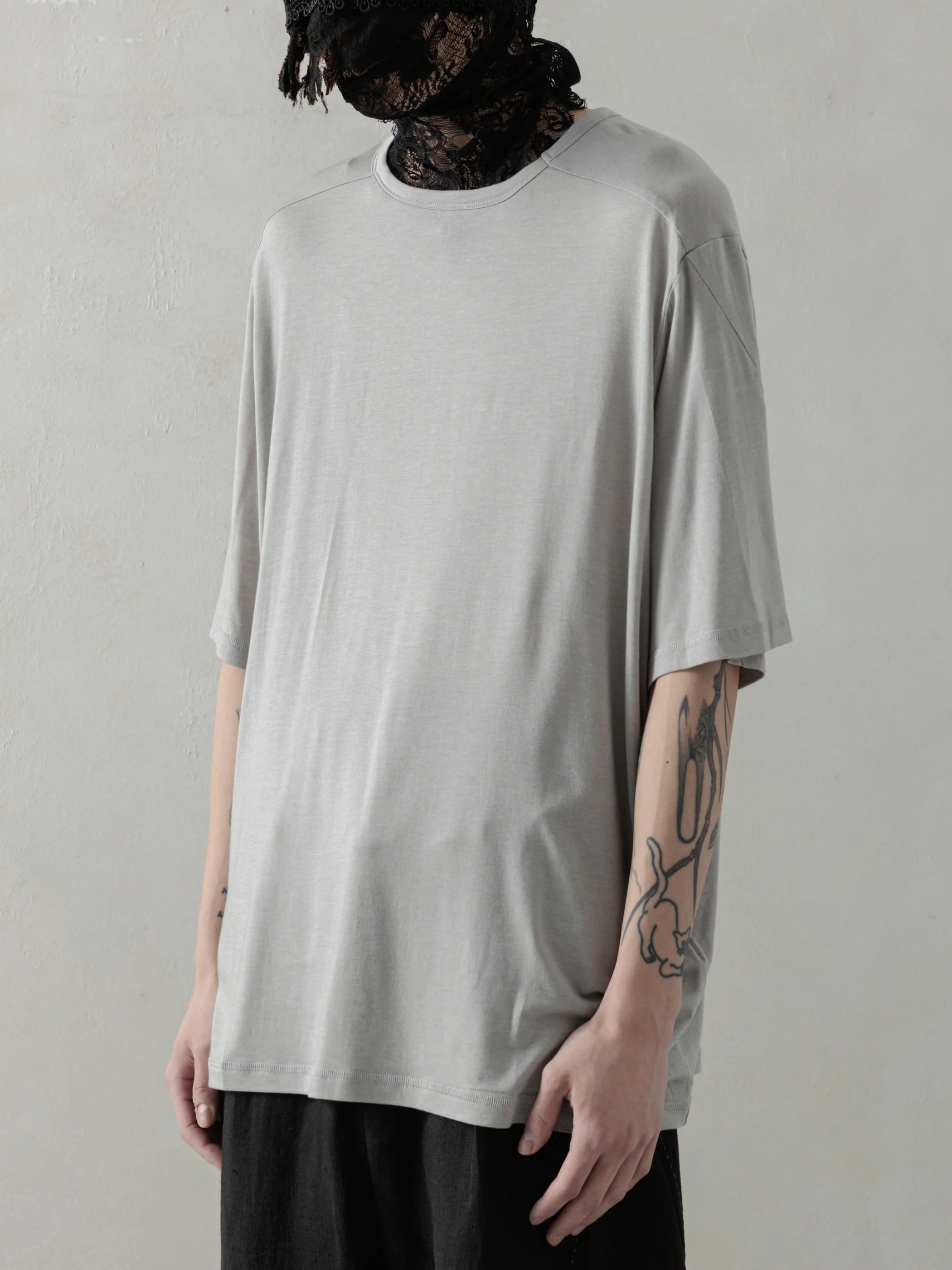 25SS｜Semi-sheer T-Shirt (Grey) - Image 2