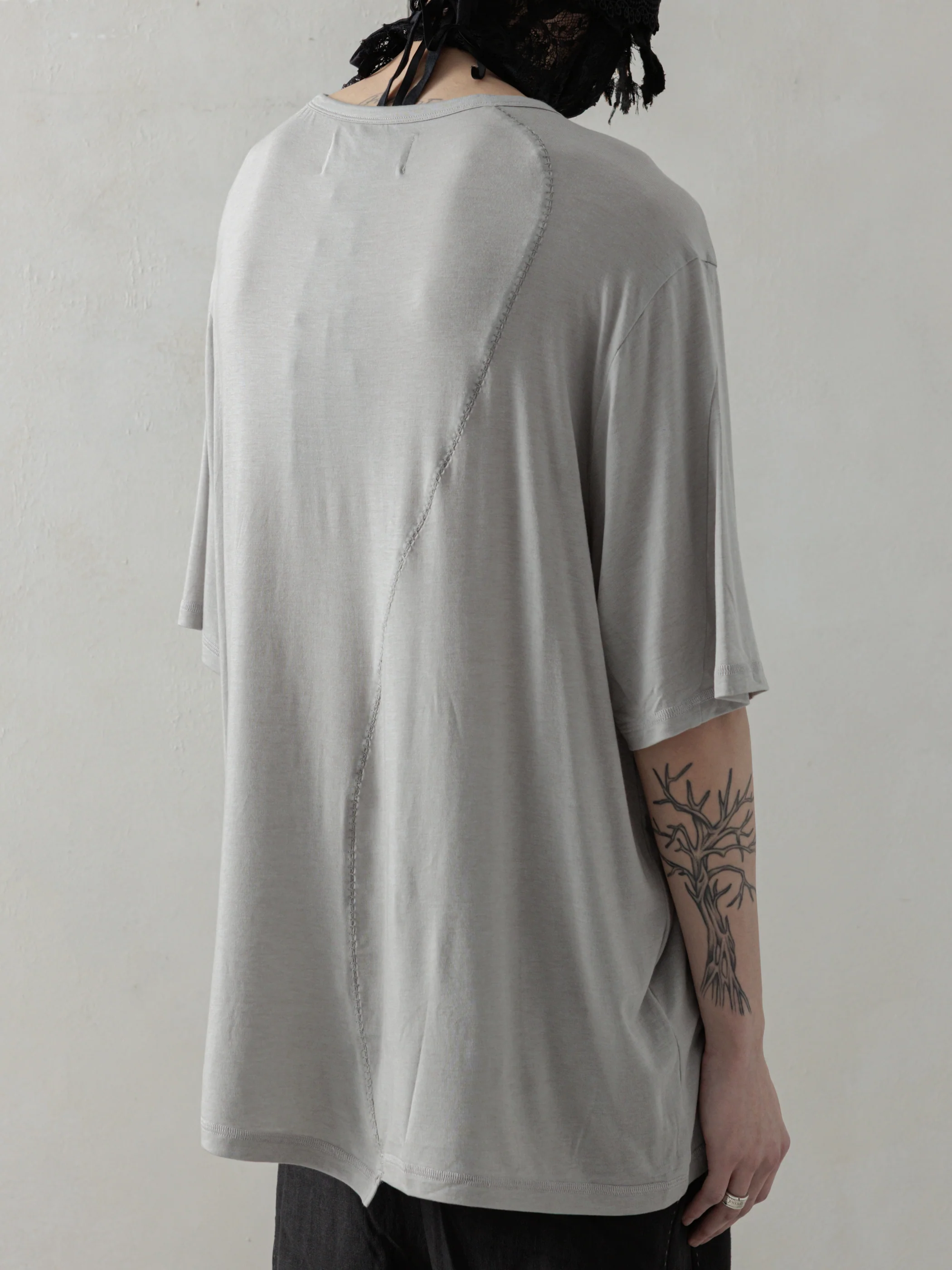 25SS｜Semi-sheer T-Shirt (Grey) - Image 3