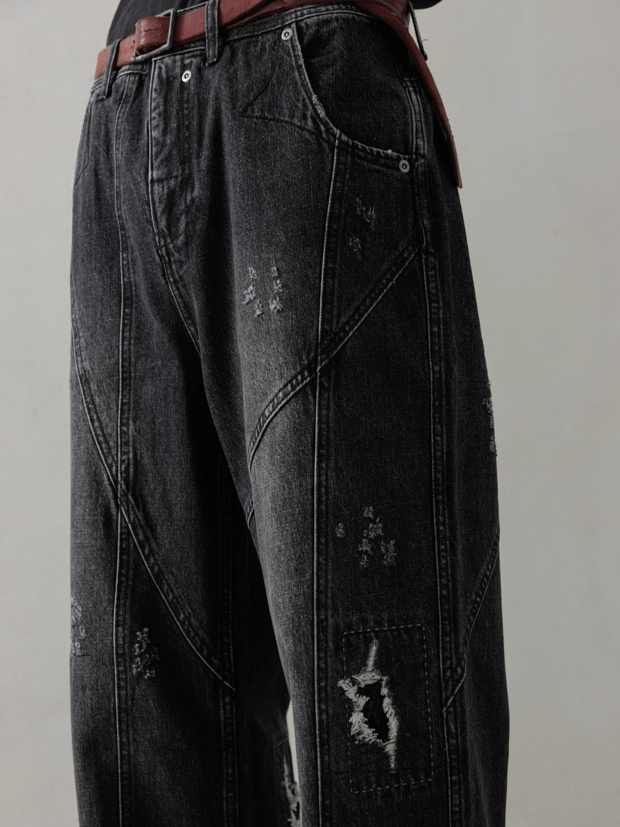 25SS|Worn-out Denim (Washed Black) - Image 5