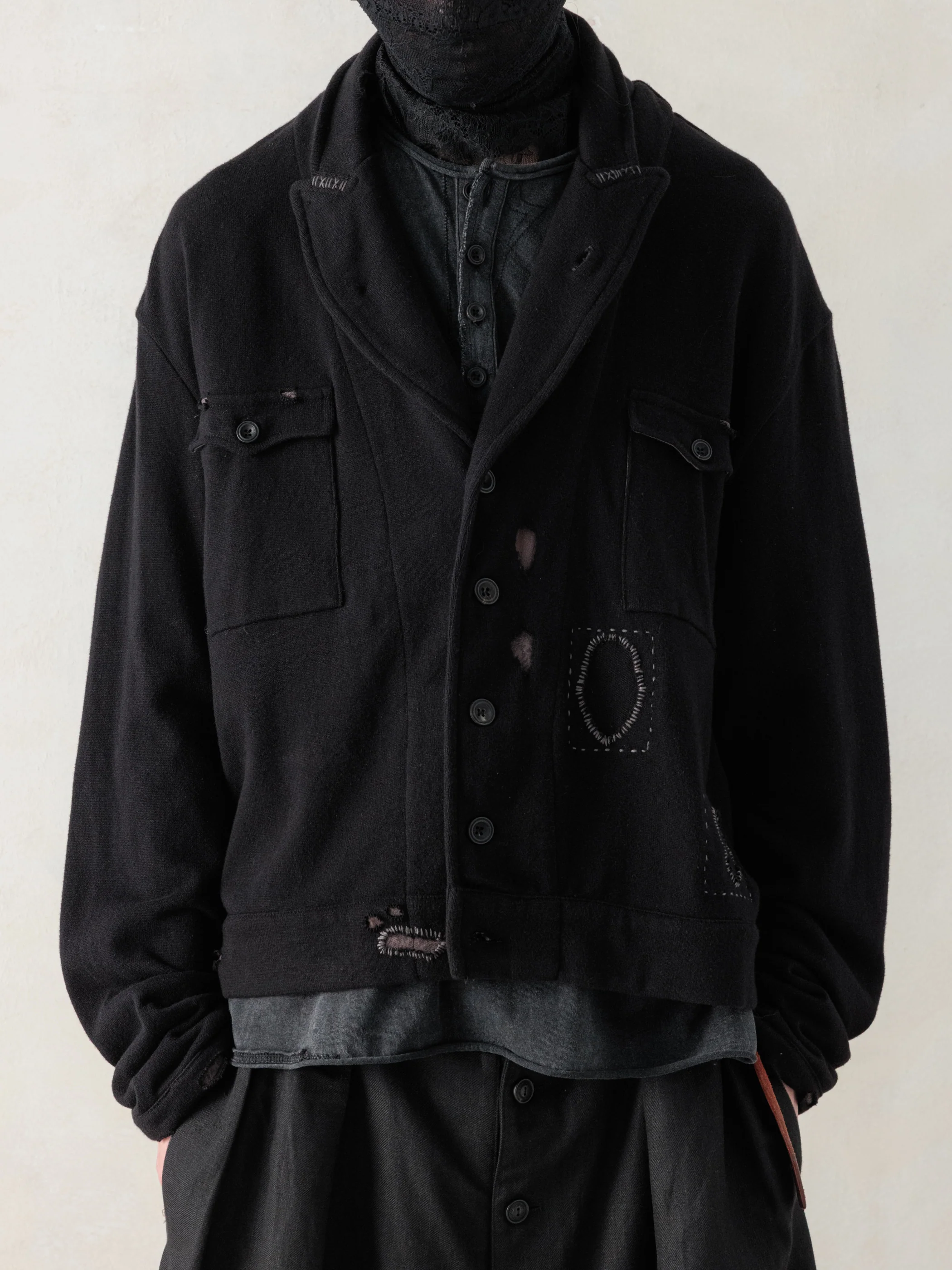 26SS|Destroyed Knit Work JKT