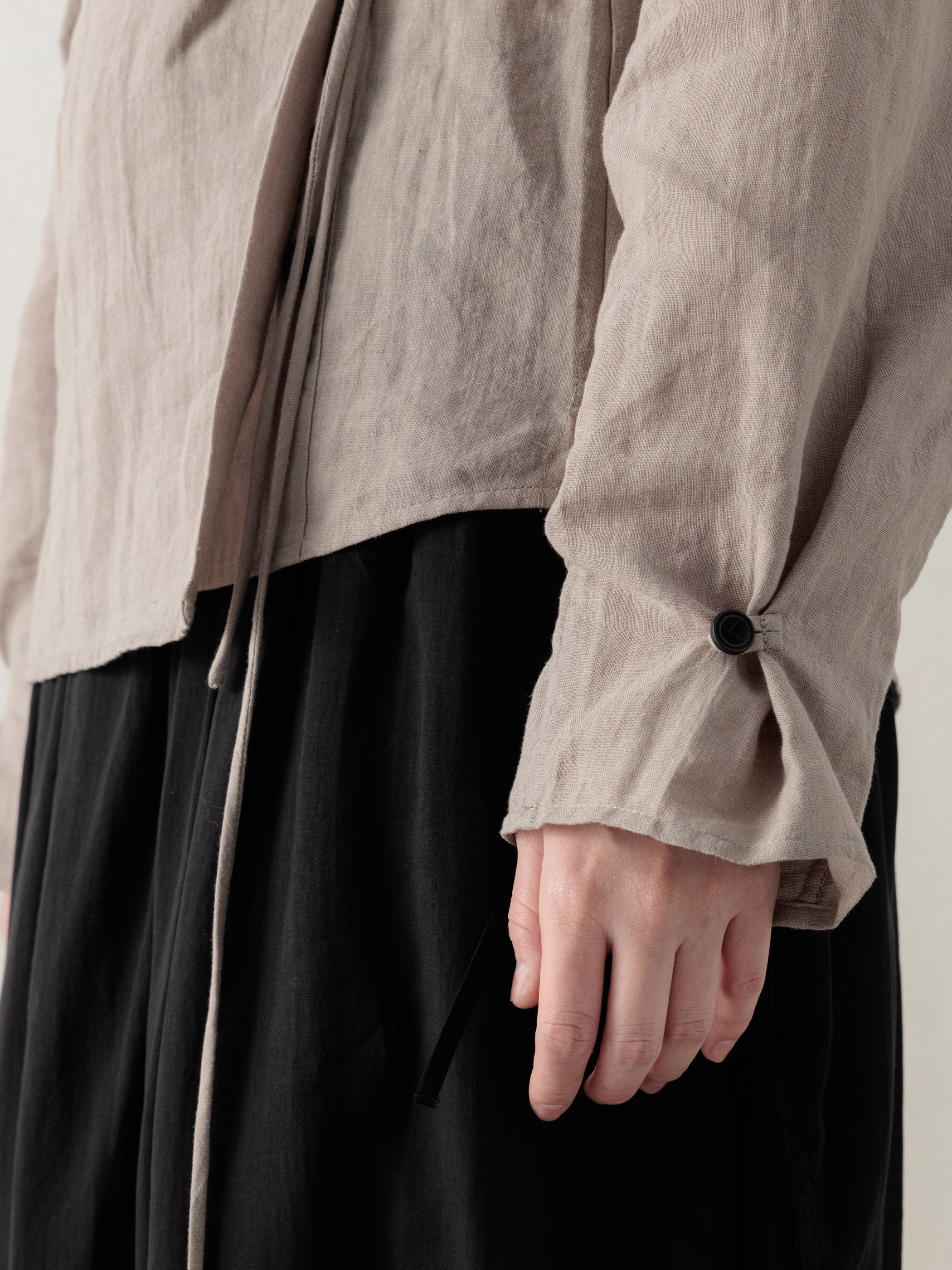 26SS WMS｜Side Button Shirt (Grey) - Image 6