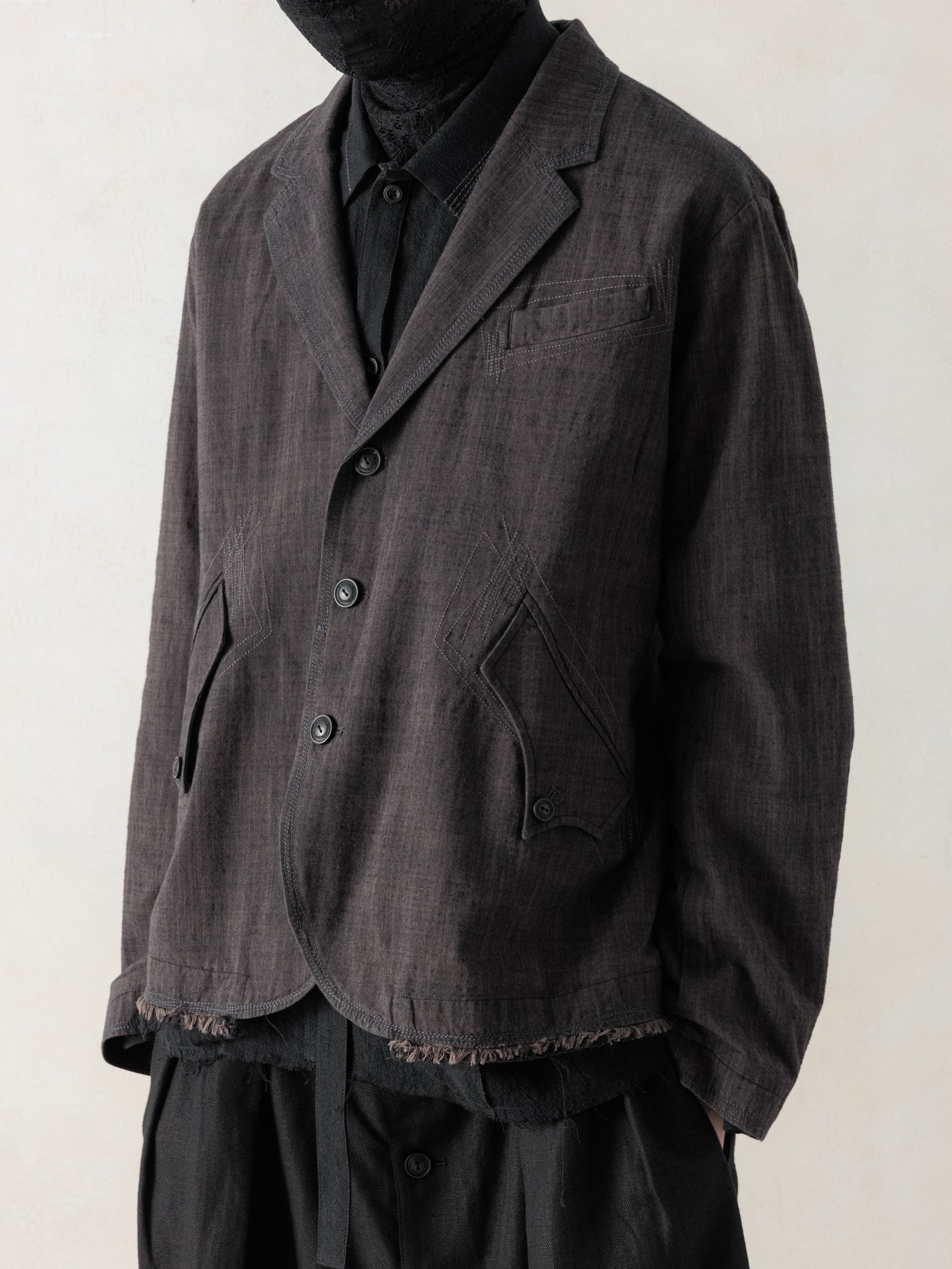 26SS|Zig-Zag Stitch Blazer - Image 2