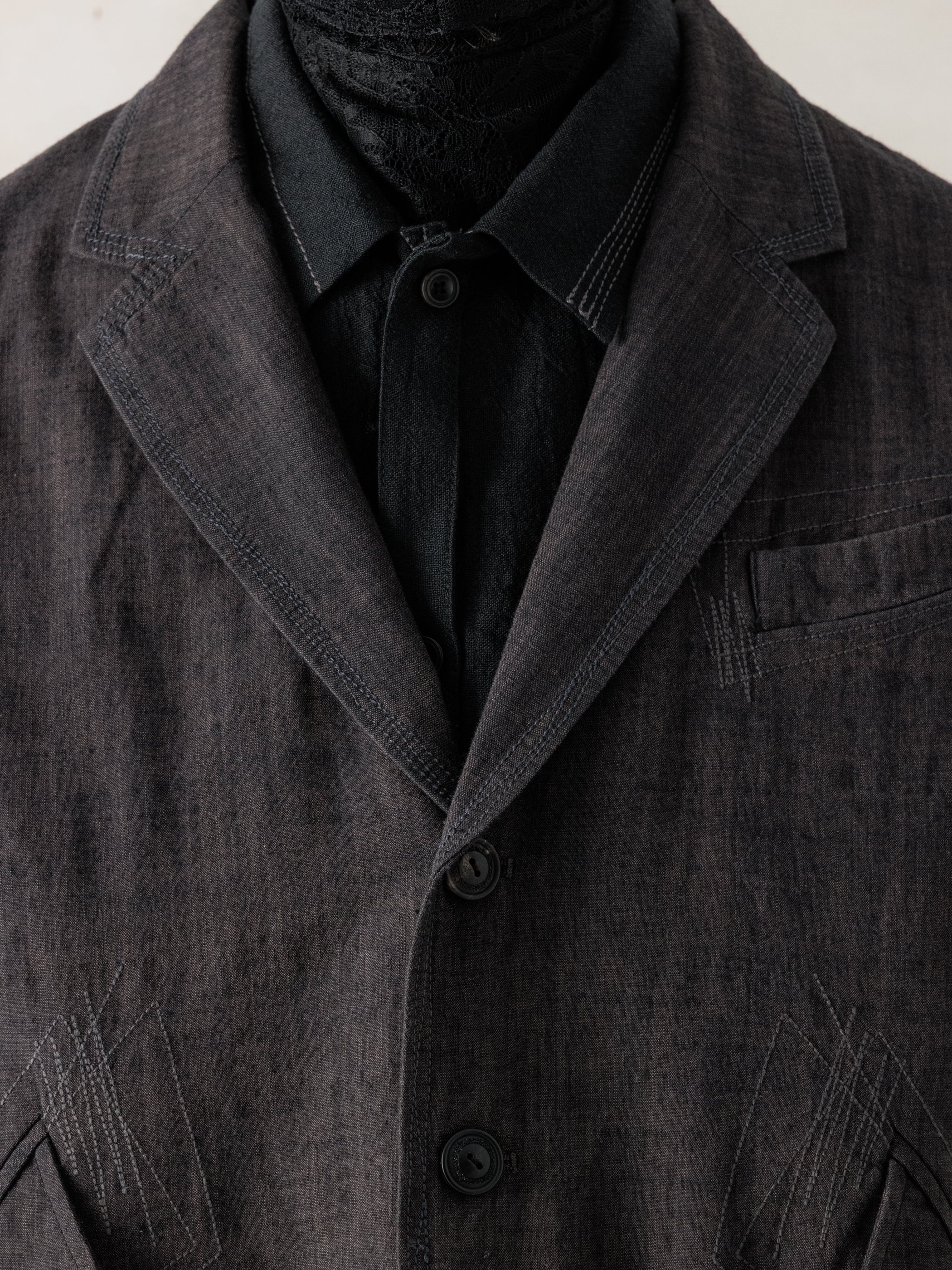 26SS|Zig-Zag Stitch Blazer - Image 6