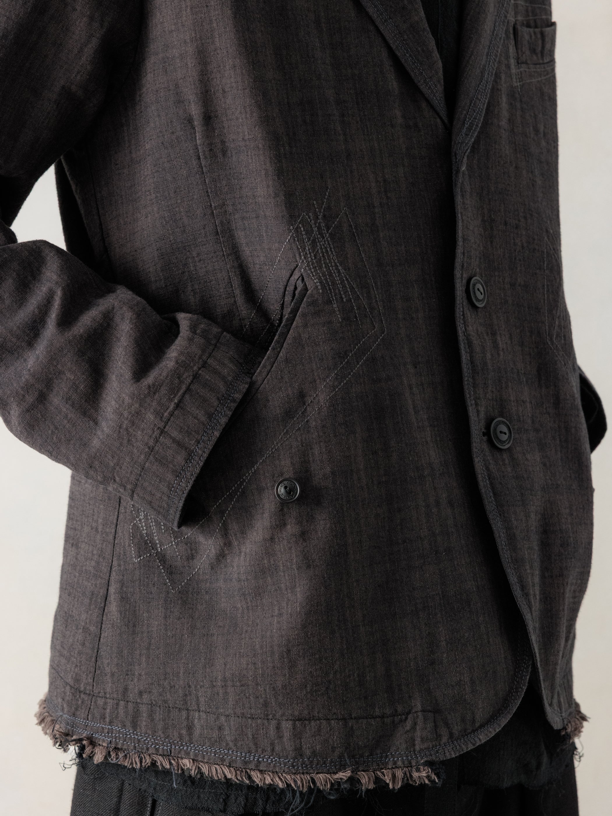 26SS|Zig-Zag Stitch Blazer - Image 8