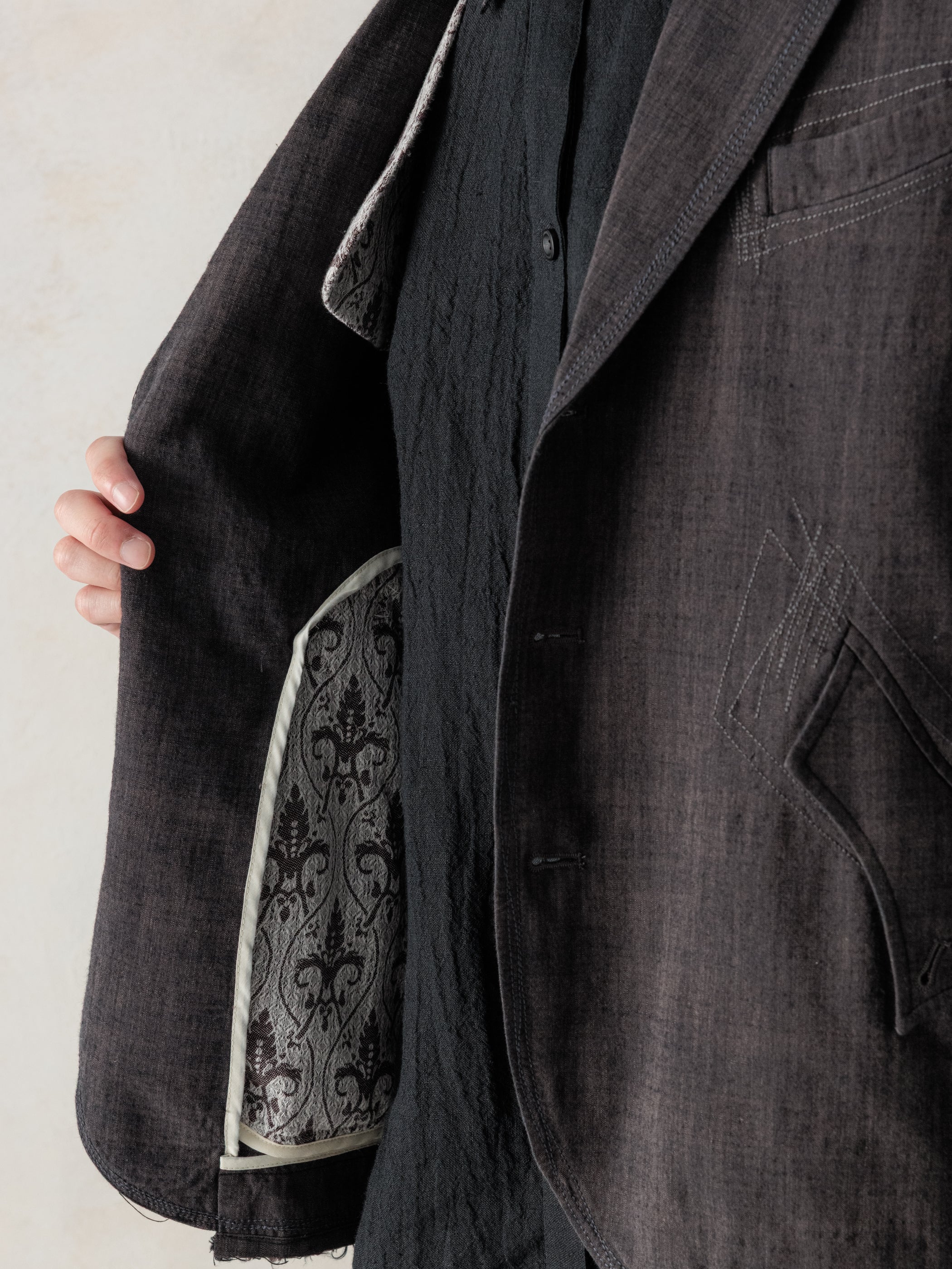 26SS|Zig-Zag Stitch Blazer - Image 9