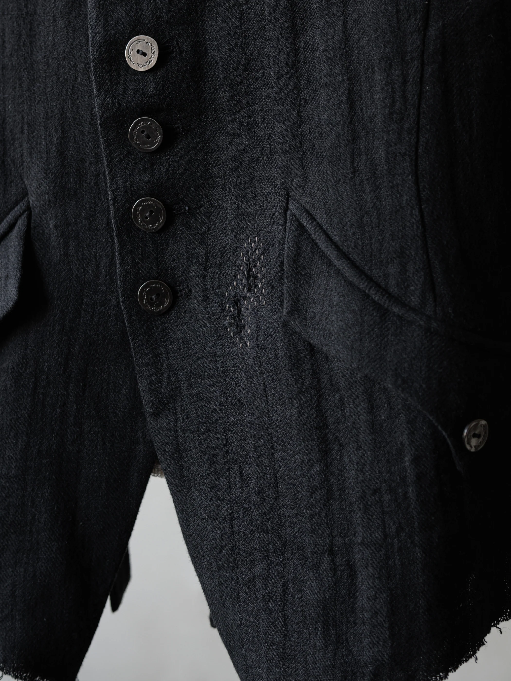 Forgotten Materials｜0222 / Waistcoat (Black) - Image 5