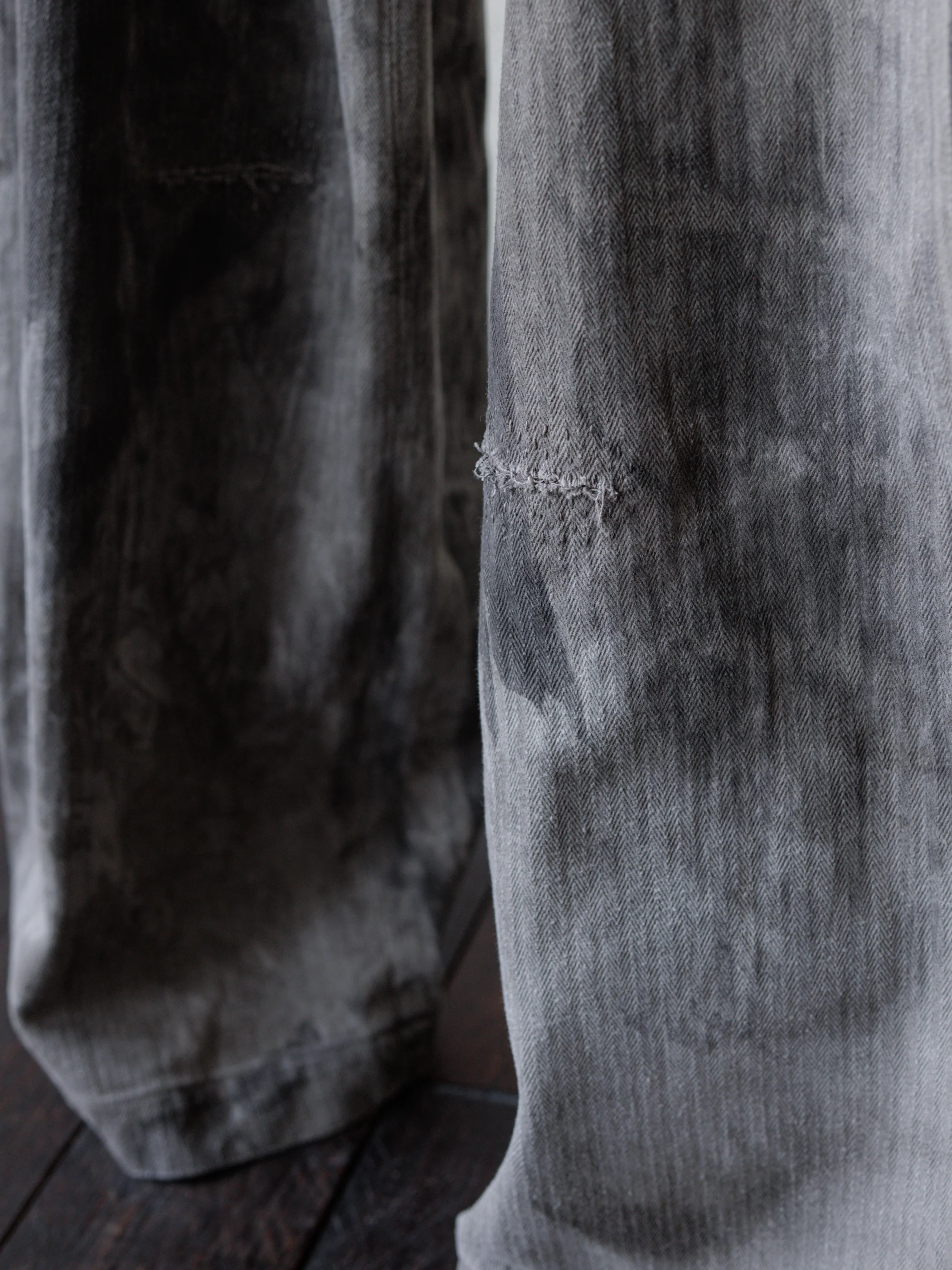 Forgotten Materials｜0222 / Worker Pants (Natural Dyed Grey) - Image 4