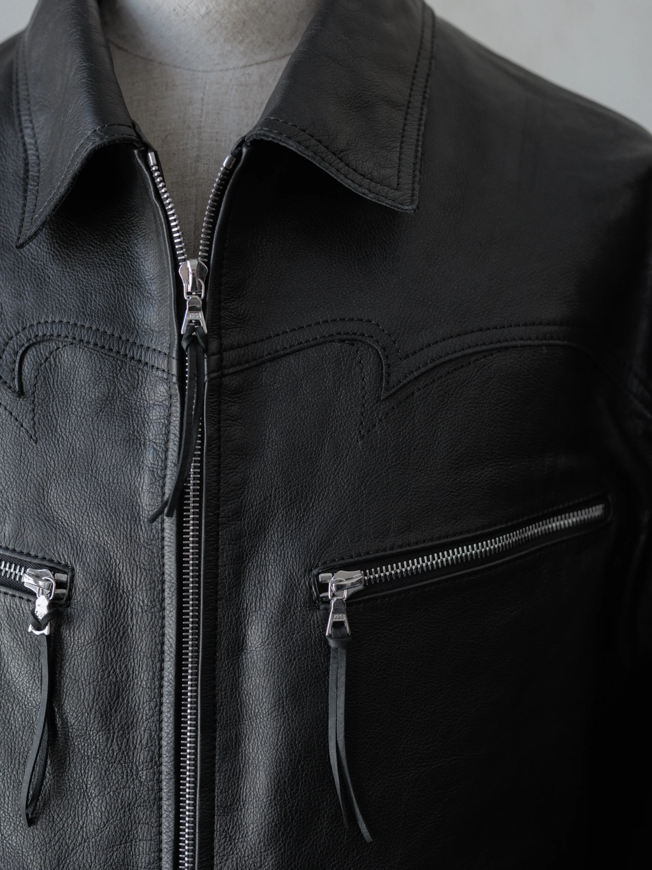 Forgotten Materials｜Cyclist Leather Jacket - Image 3