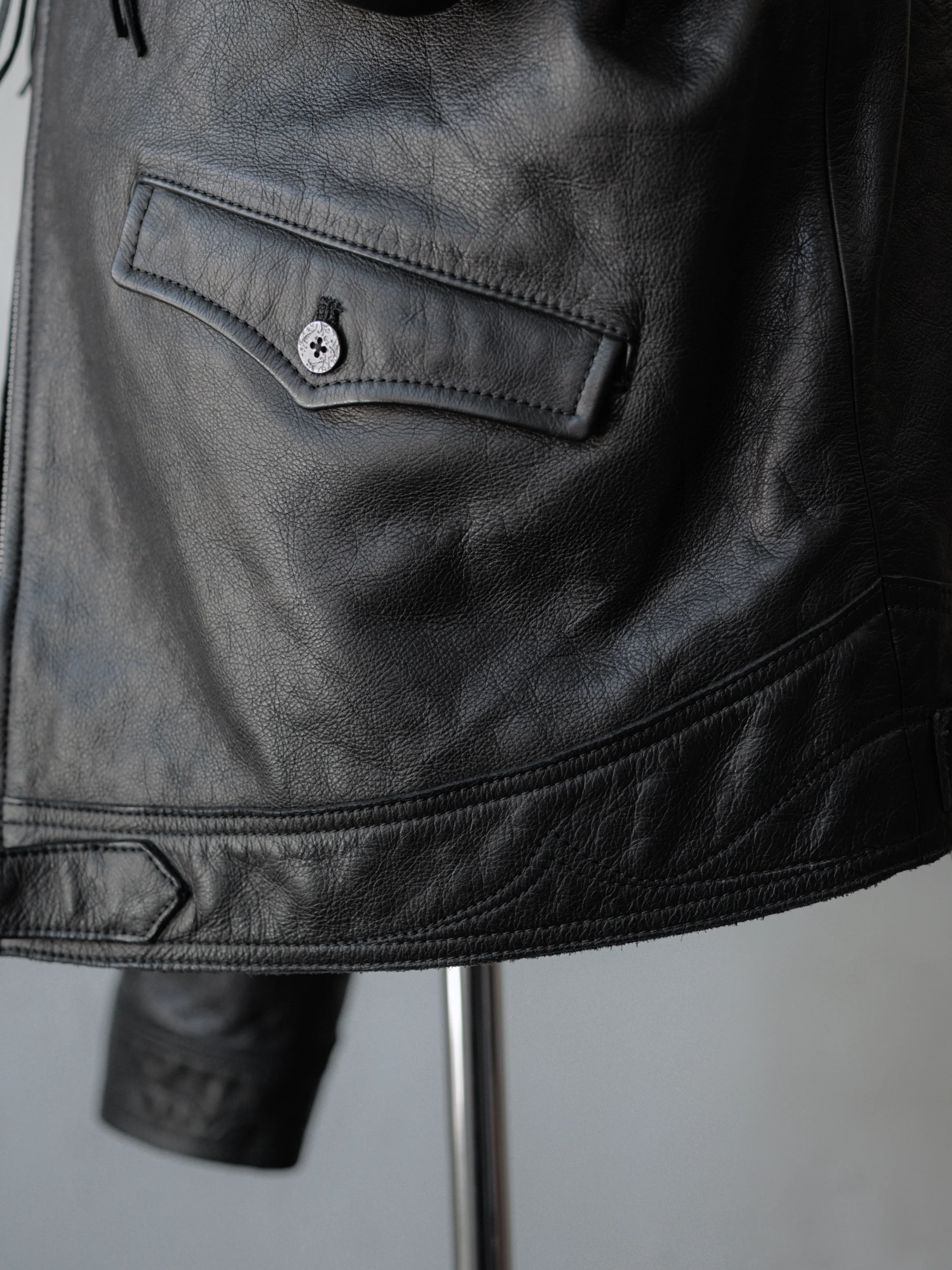 Forgotten Materials｜Cyclist Leather Jacket - Image 4