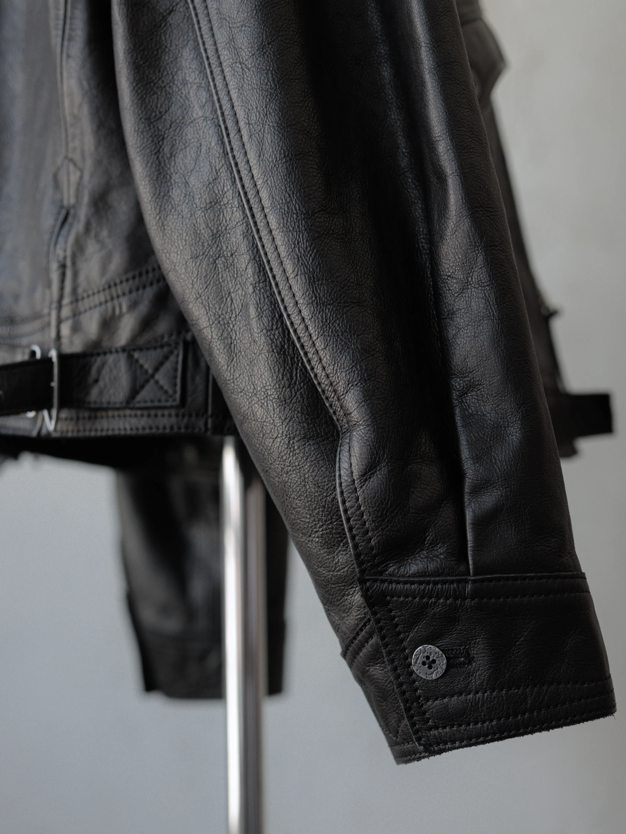 Forgotten Materials｜Cyclist Leather Jacket - Image 8