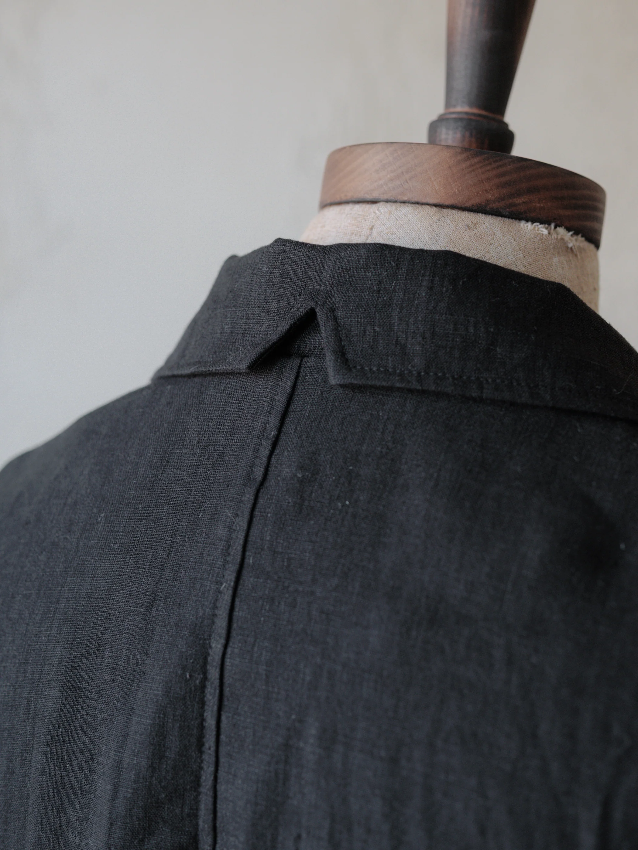 Forgotten Materials｜Linen DB JKT (Black) - Image 5