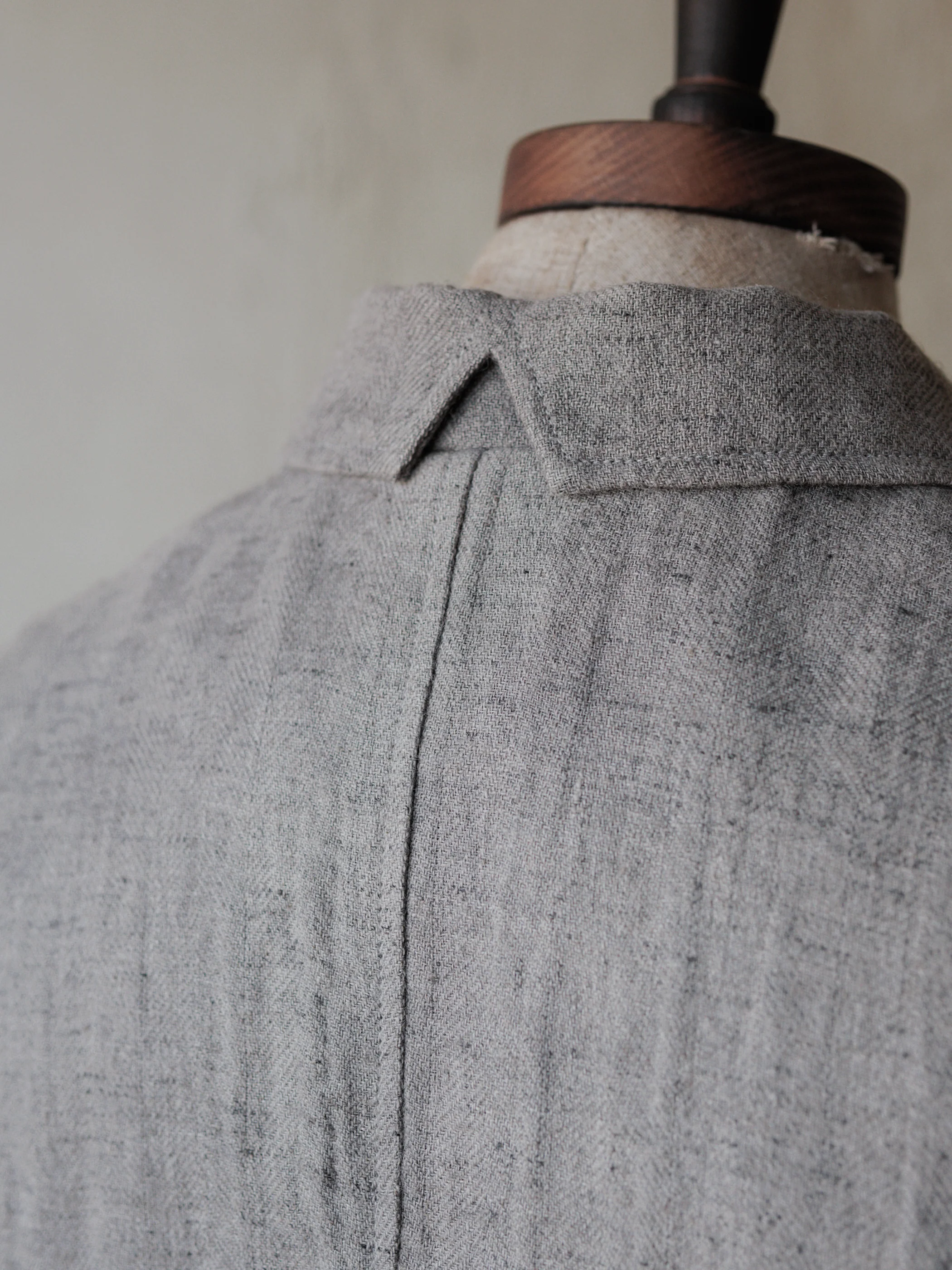 Forgotten Materials｜Linen DB JKT (Grey) - Image 5