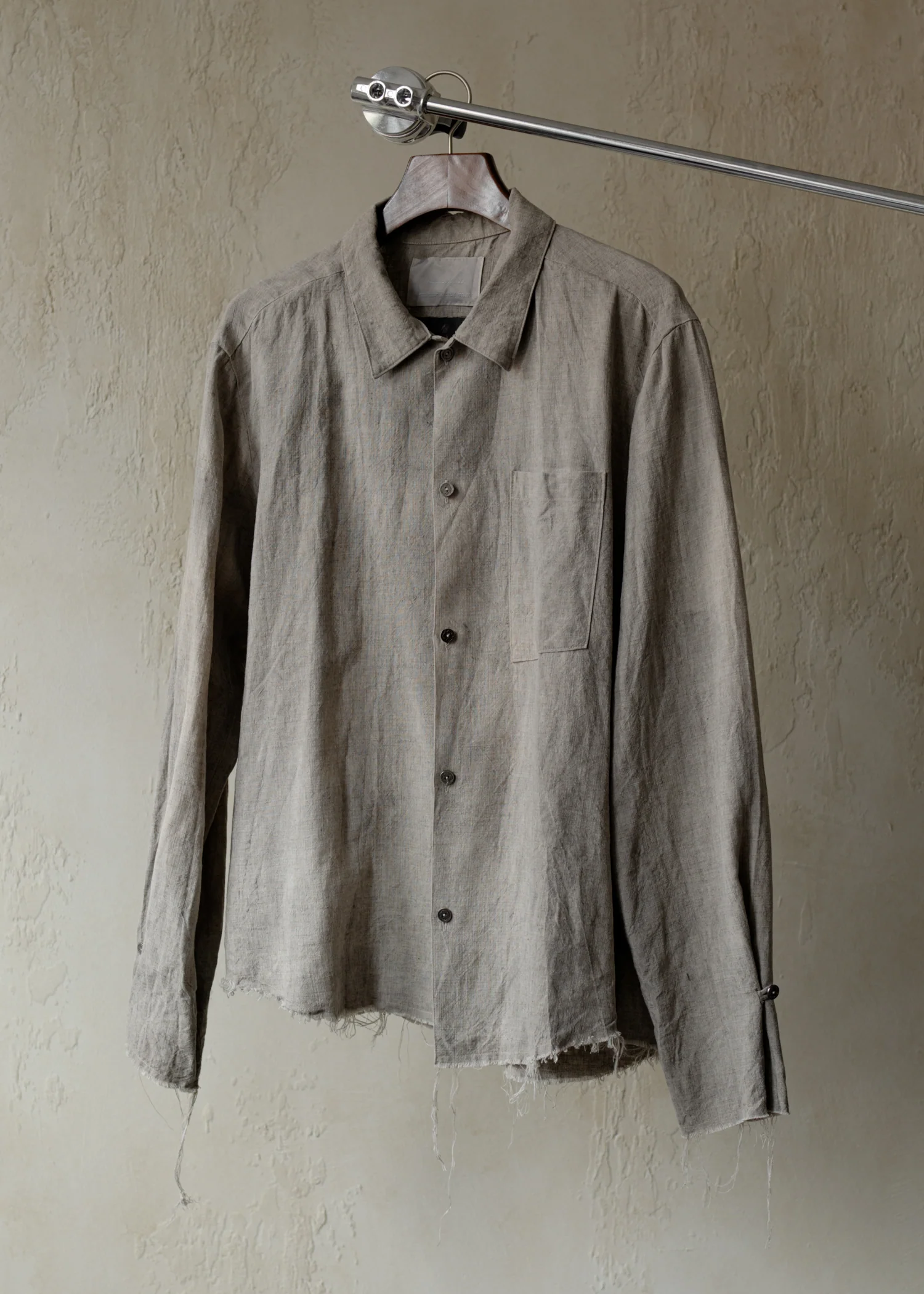 Forgotten Materials|Loner Shirt (Natural Dyed Grey)