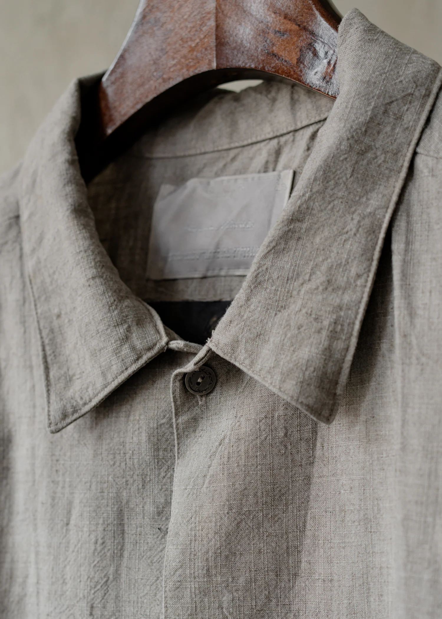 Forgotten Materials|Loner Shirt (Natural Dyed Grey) - Image 3
