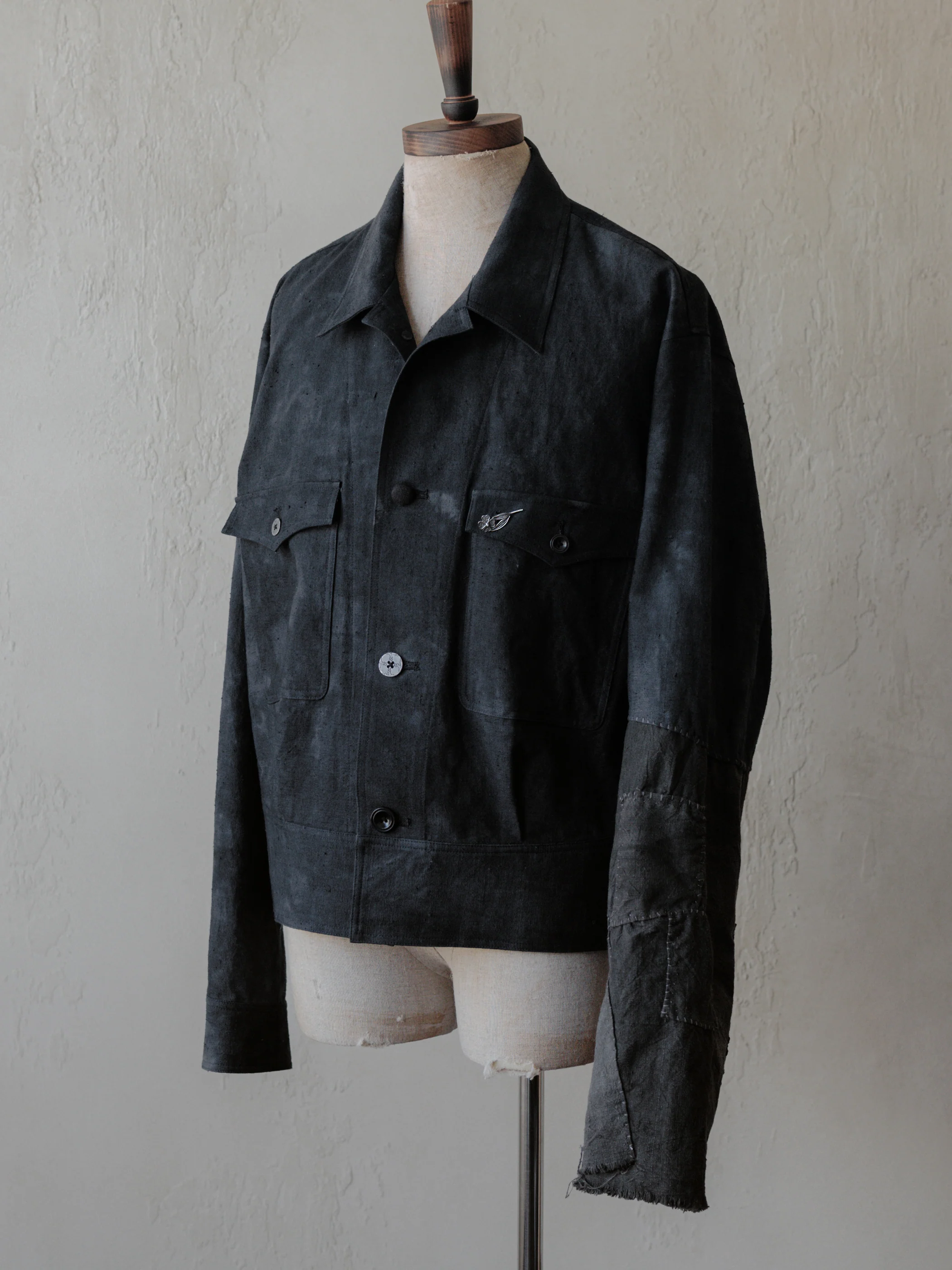 Forgotten Materials|Repaired Cyclist JKT (Dark Navy)
