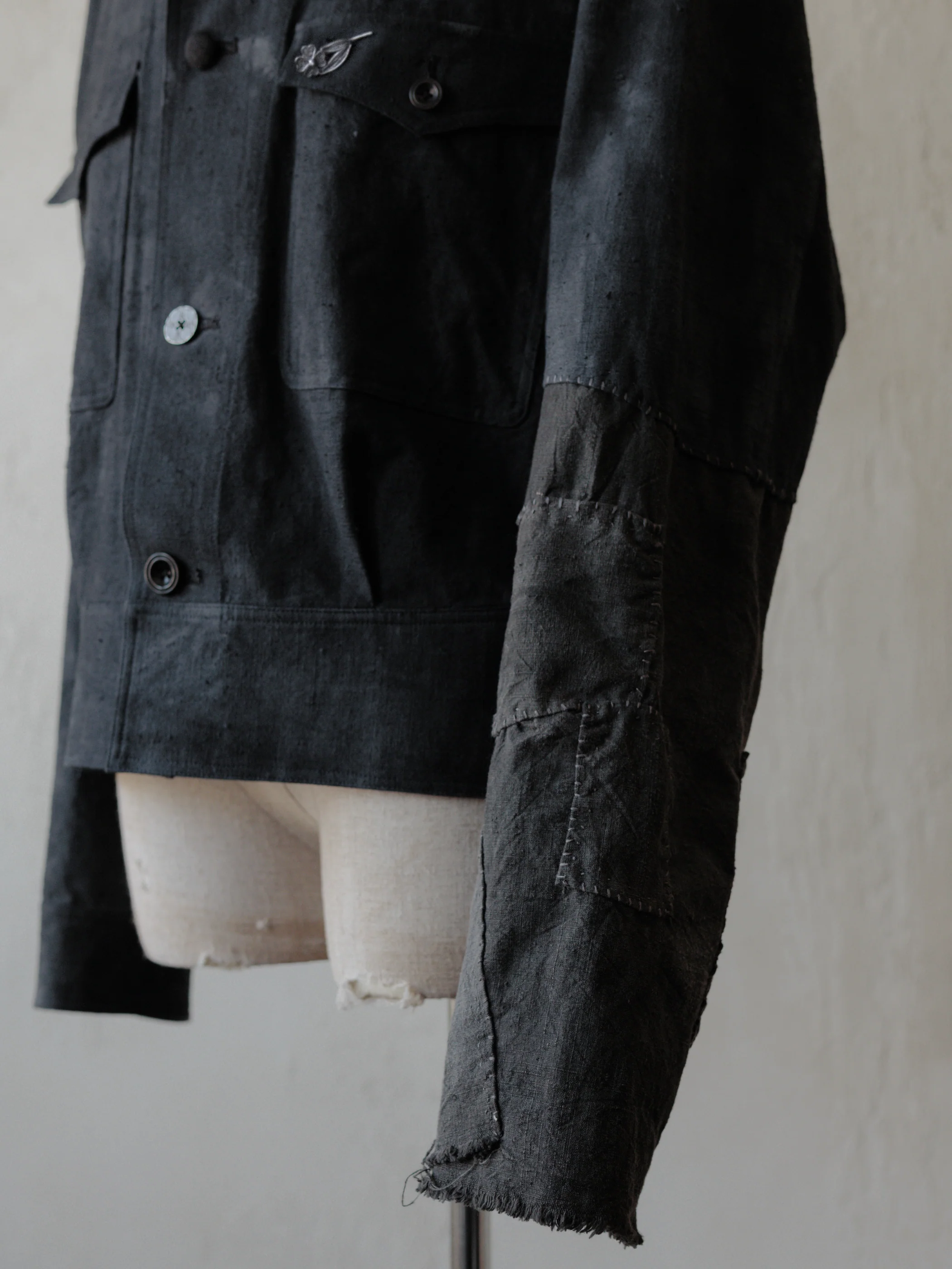 Forgotten Materials|Repaired Cyclist JKT (Dark Navy) - Image 3