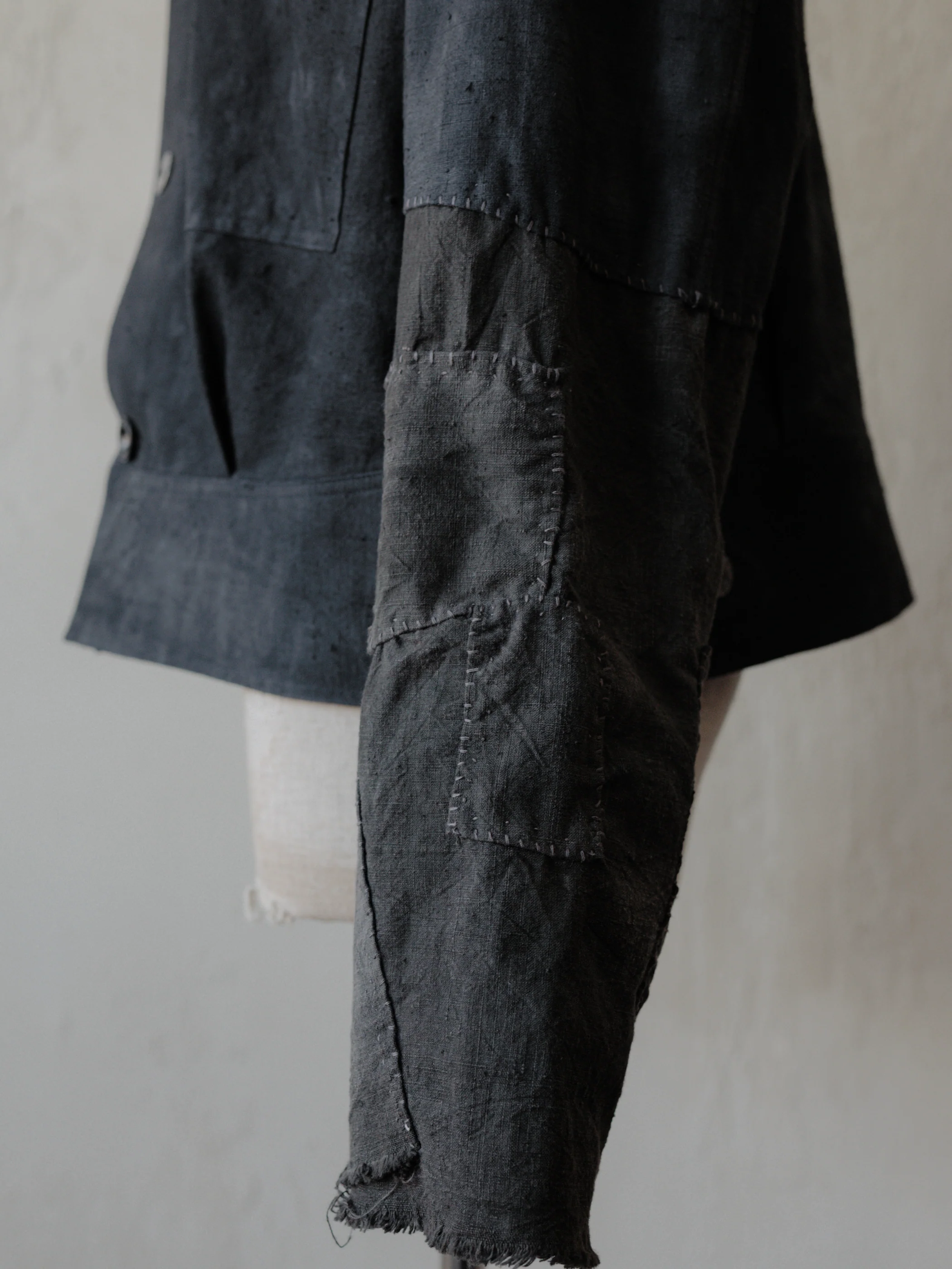 Forgotten Materials|Repaired Cyclist JKT (Dark Navy) - Image 4