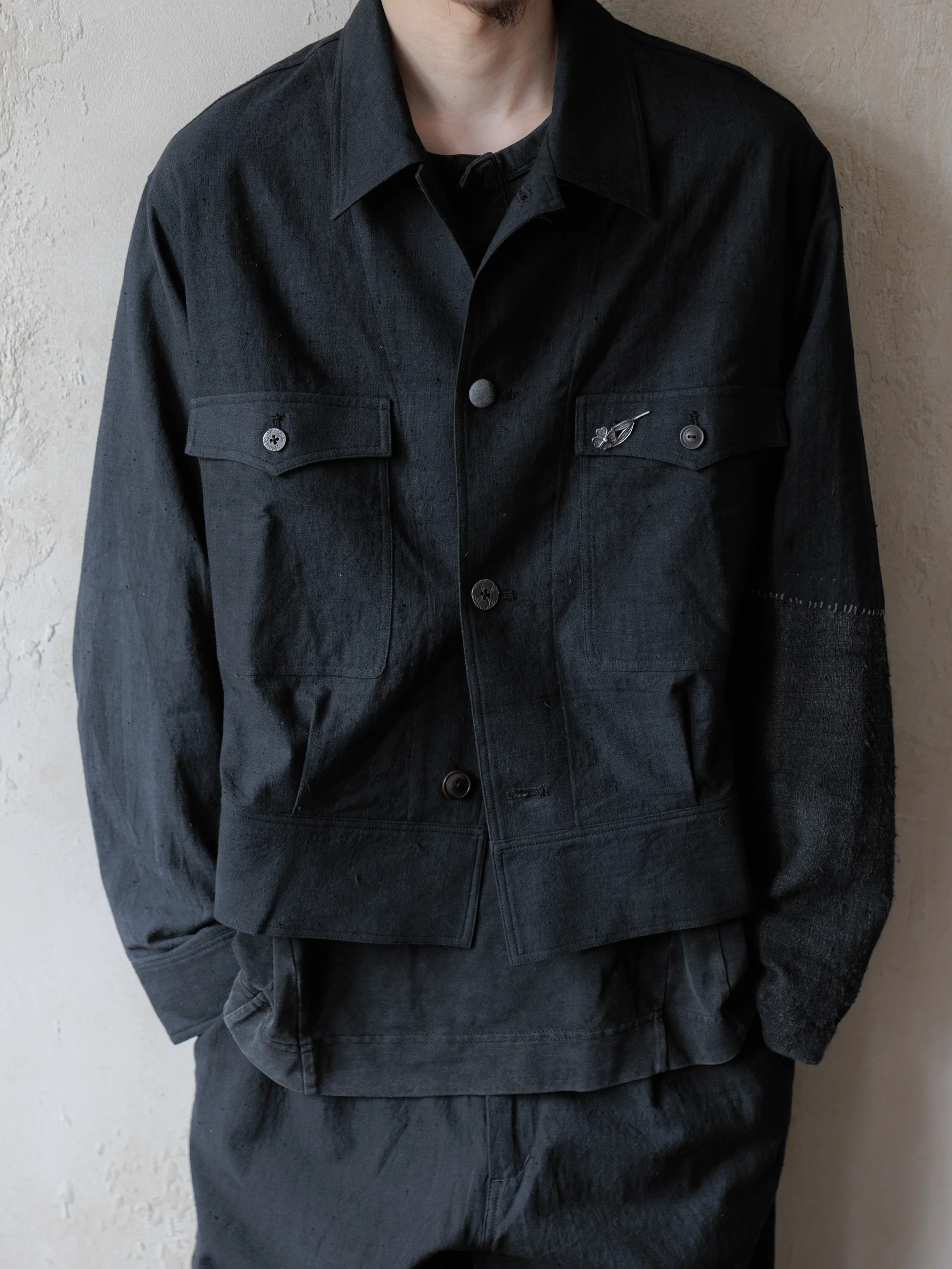 Forgotten Materials|Repaired Cyclist JKT (Dark Navy) - Image 7