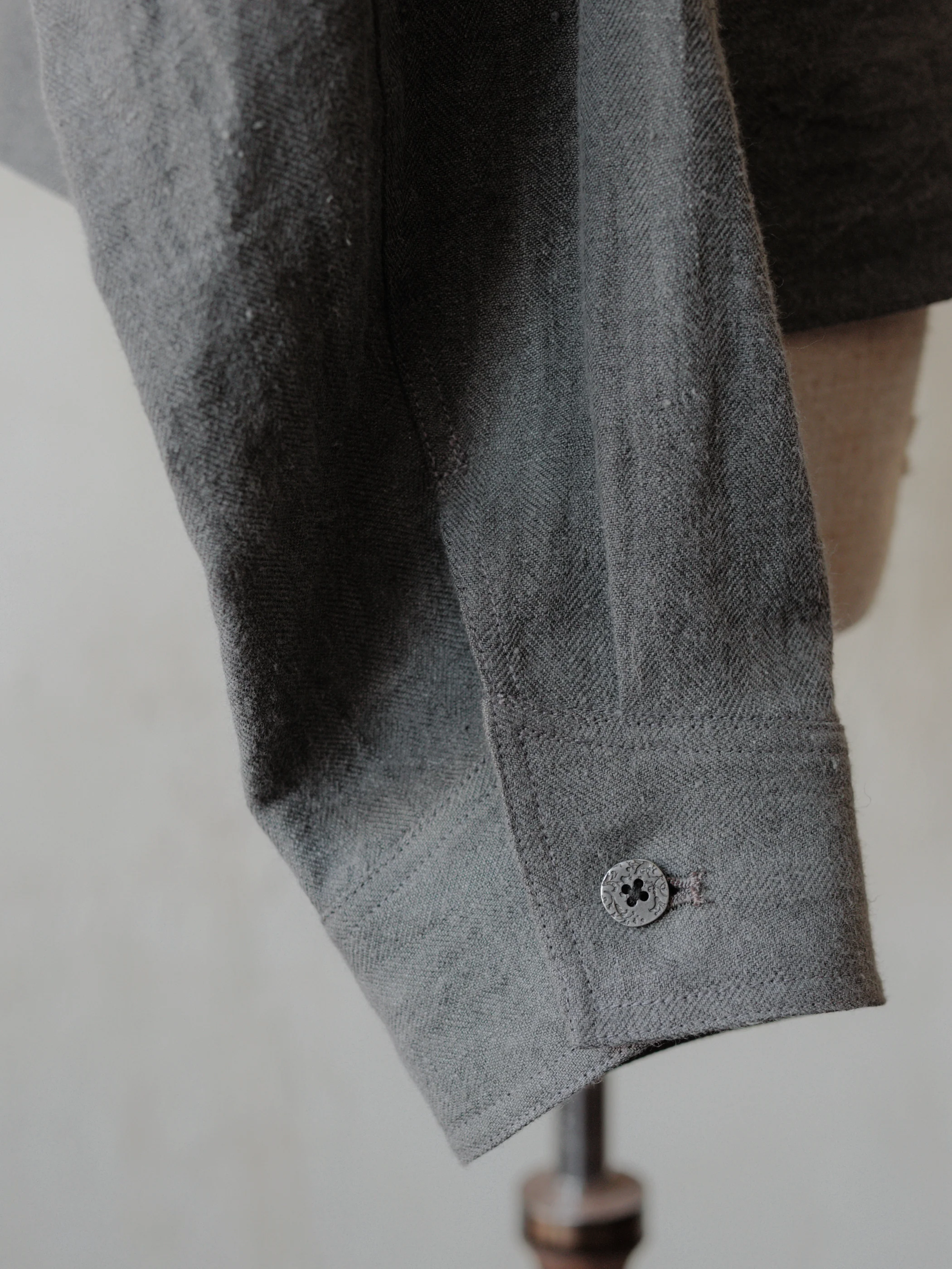 Forgotten Materials｜Repaired Cyclist JKT (Grey) - Image 4