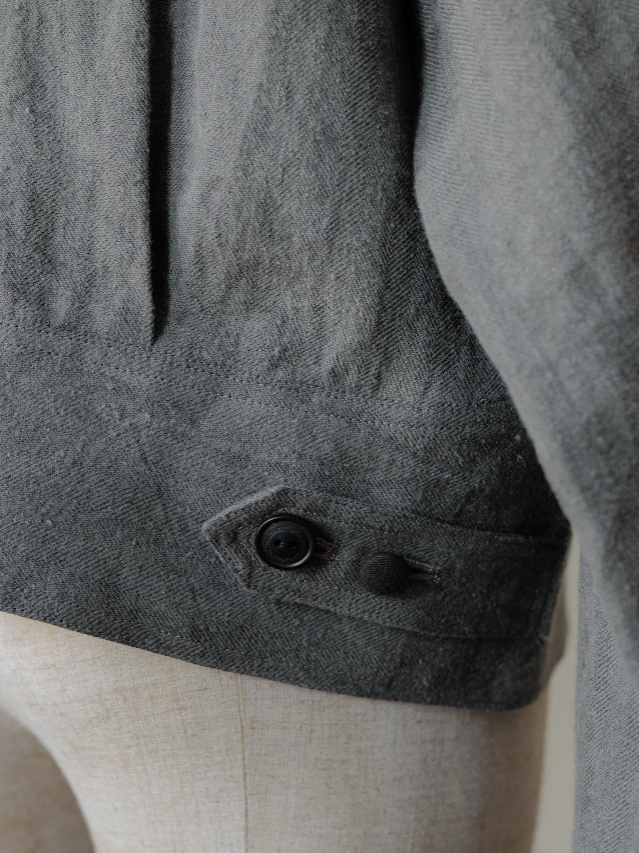 Forgotten Materials｜Repaired Cyclist JKT (Grey) - Image 5