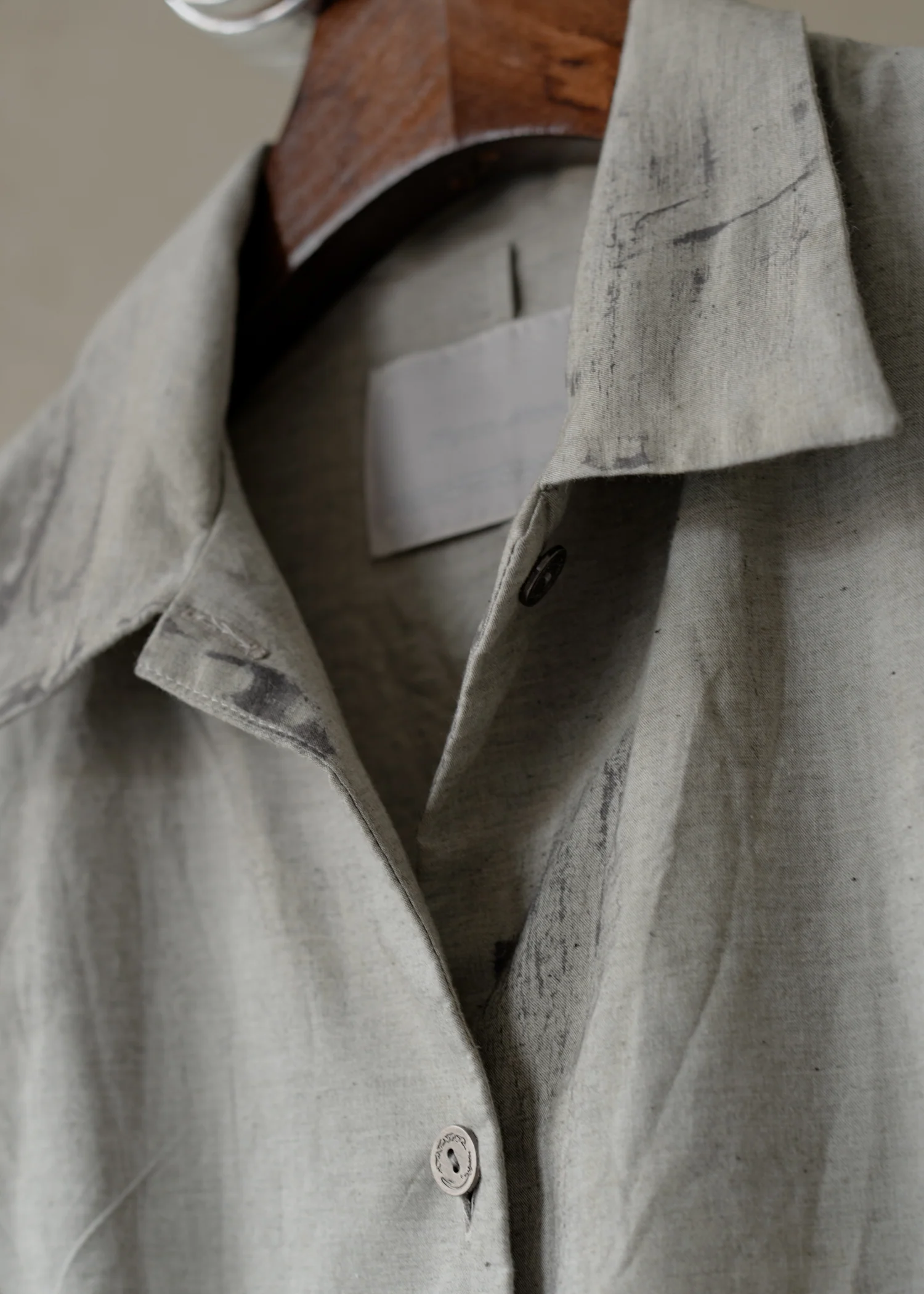 Forgotten Materials WMS|Layered Shirt (Natural Dyed Grey) - Image 3