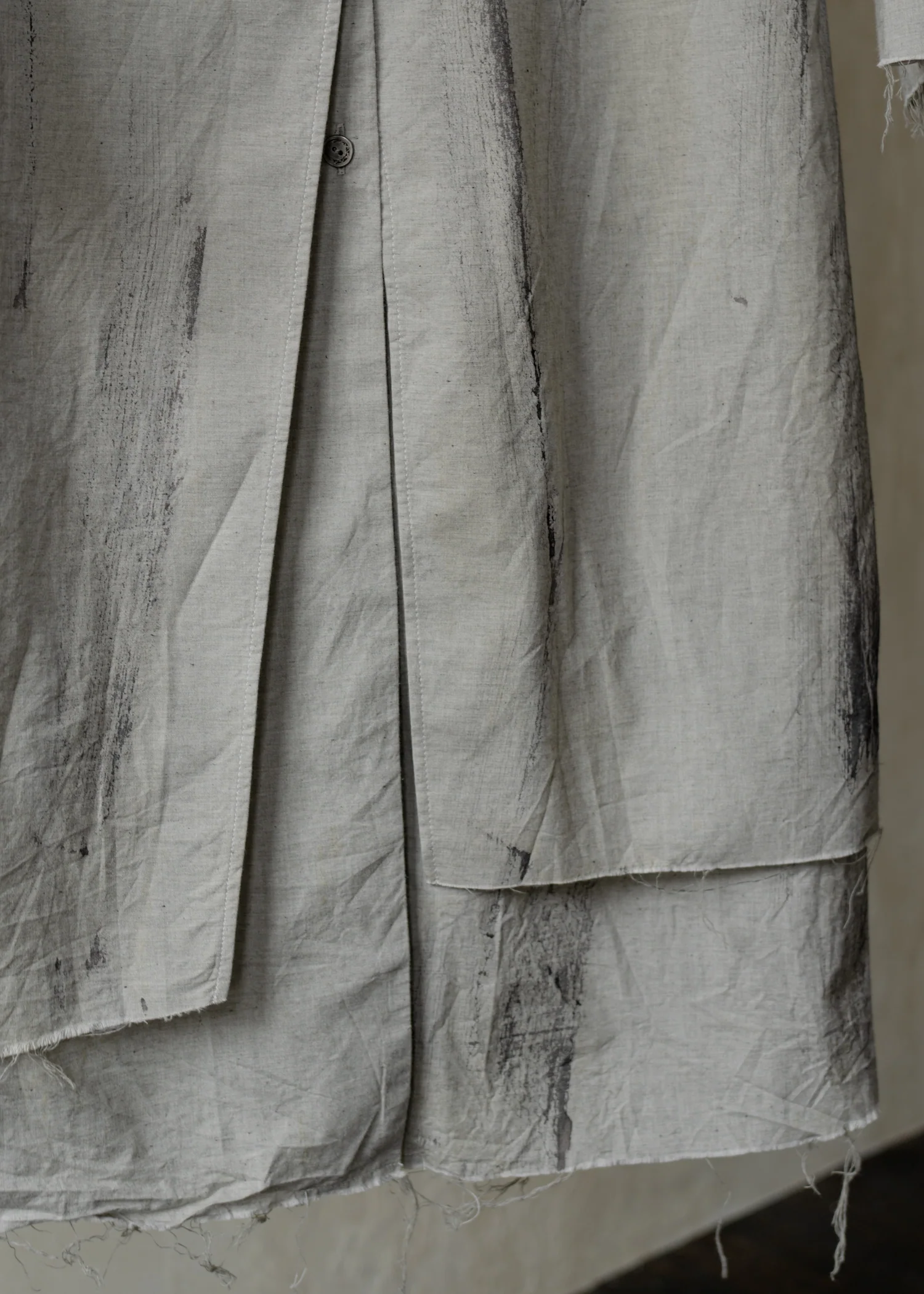 Forgotten Materials WMS|Layered Shirt (Natural Dyed Grey) - Image 4