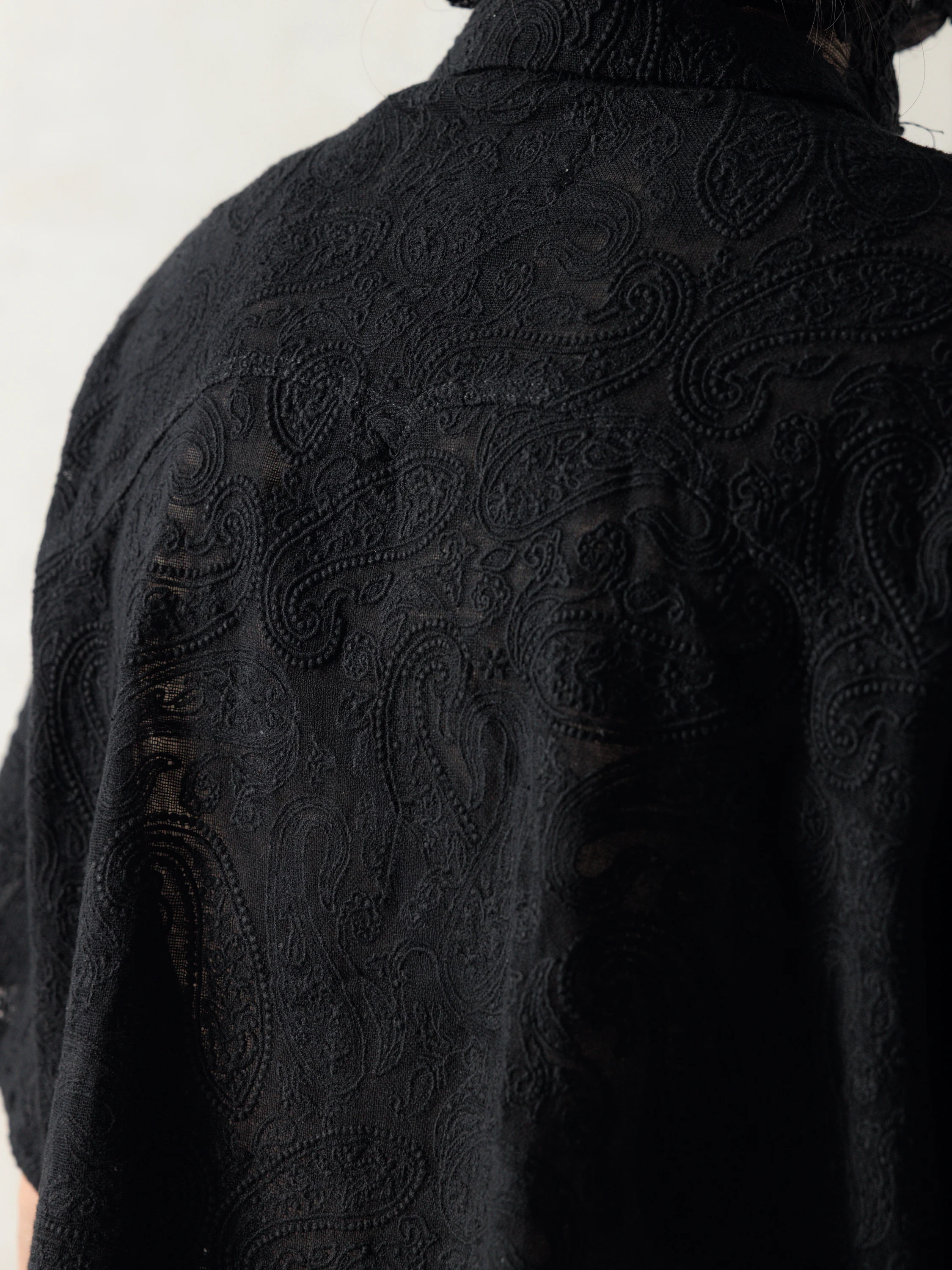 25SS｜Lace Shirt (Black) - Image 6